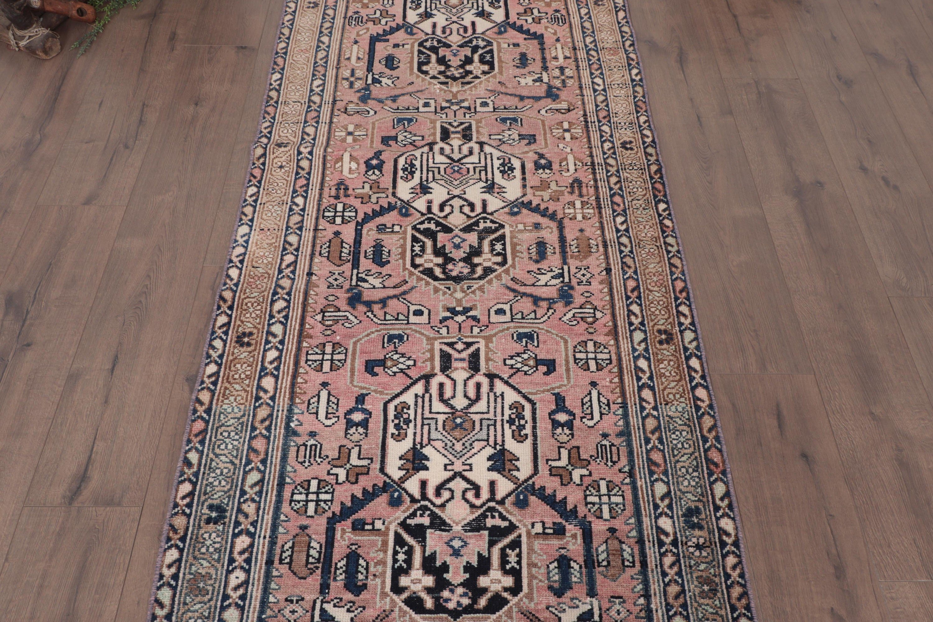 Modern Halılar, Türk Halısı, Vintage Halılar, Pembe Ev Dekorasyonu Halıları, 3x9.5 ft Runner Halıları, Lüks Halılar, Uzun Yolluk Halısı, Koridor Halıları, Yer Halısı