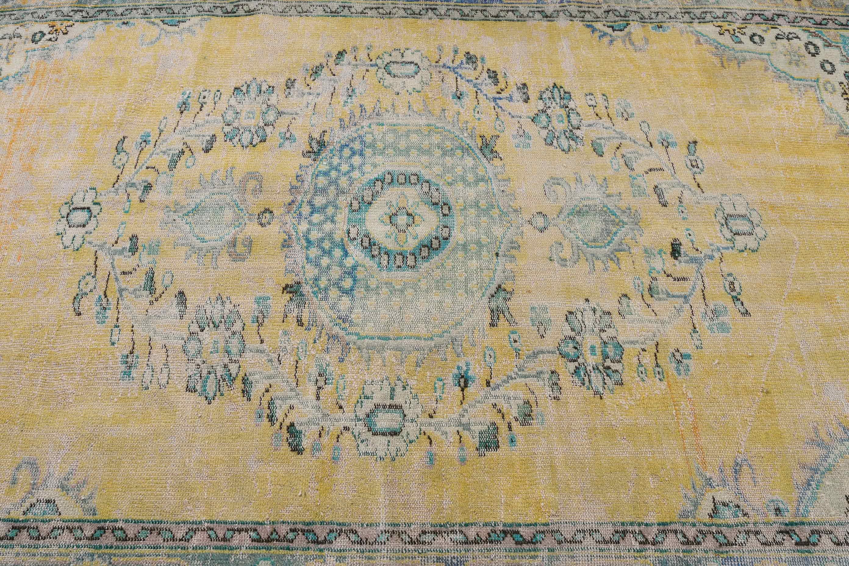 5.3x9.6 ft Large Rug, Bedroom Rug, Anatolian Rug, Yellow Bedroom Rug, Vintage Rugs, Dining Room Rug, Turkish Rugs, Old Rug, Living Room Rug