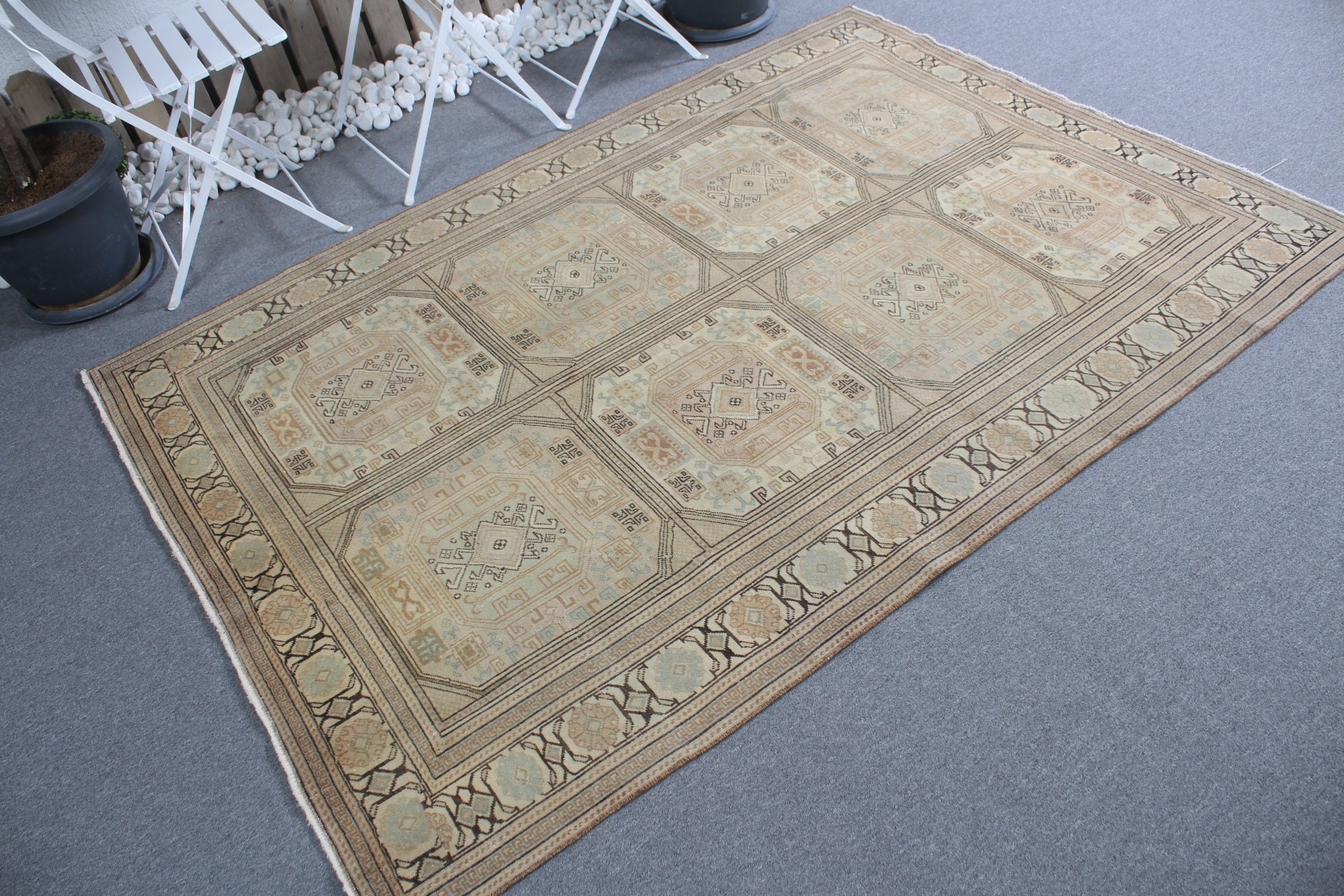 4.9x7 ft Area Rug, Living Room Rug, Bedroom Rugs, Brown Anatolian Rugs, Nursery Rug, Nomadic Rug, Vintage Rugs, Turkish Rugs