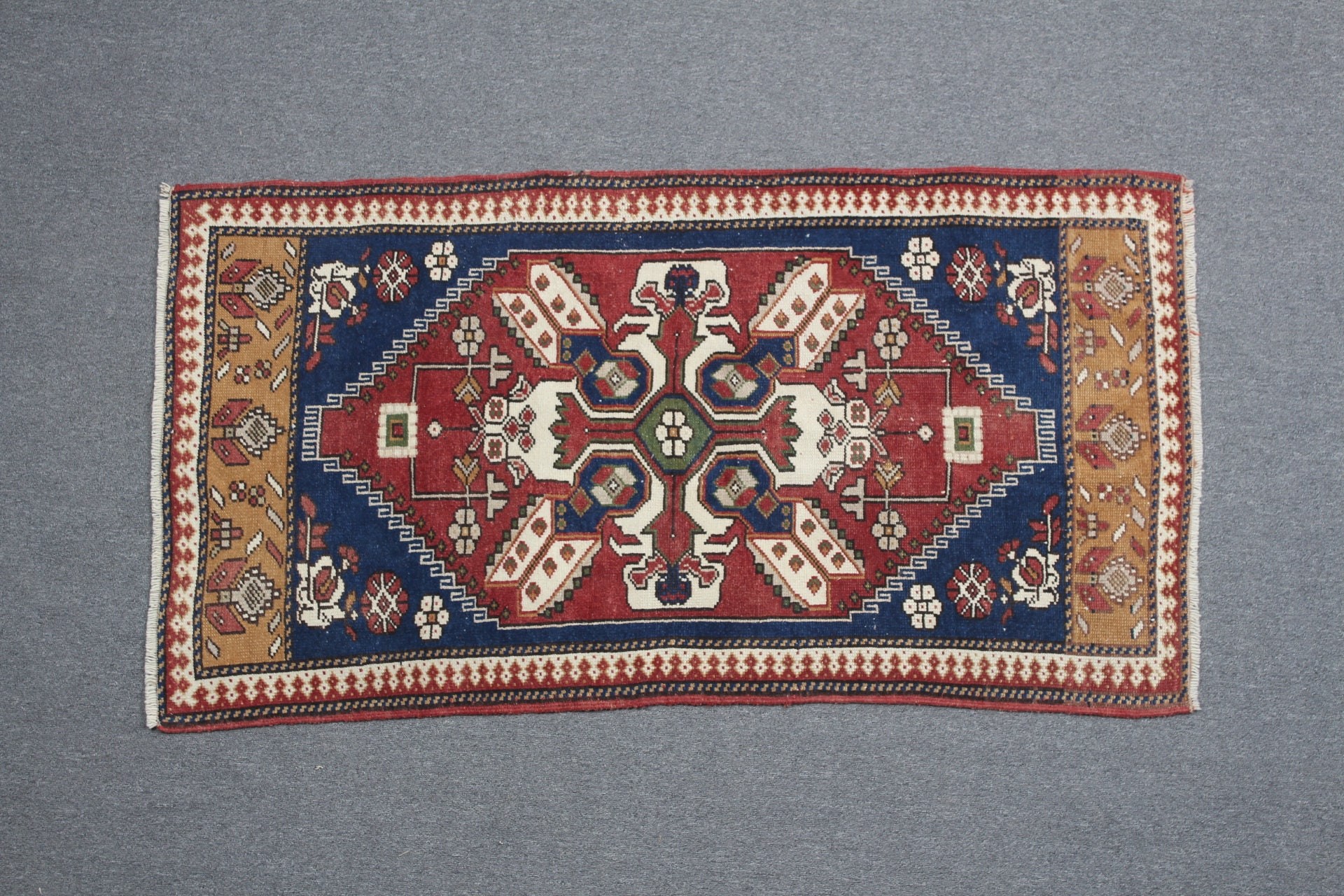 Bath Rugs, Vintage Rug, Rugs for Bath, 2.5x4.7 ft Small Rugs, Turkish Rug, Red Moroccan Rug, Wall Hanging Rug, Cool Rug