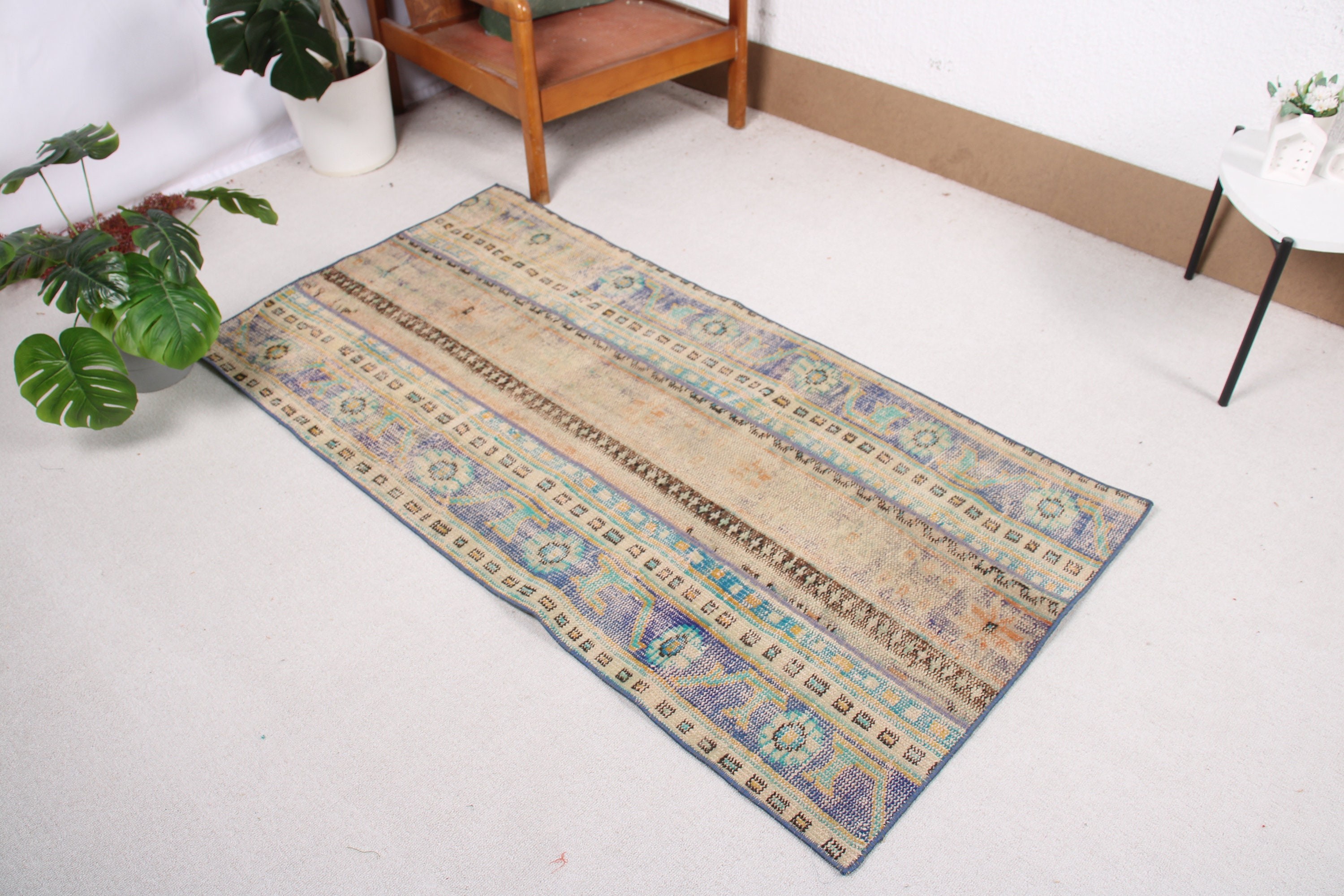 Kabile Halıları, Yatak Odası Halısı, Vintage Halılar, Bej Fas Halısı, Antika Halılar, 2,9x5,5 ft Accent Halı, Boho Accent Halı, Türk Halıları, Modern Halı