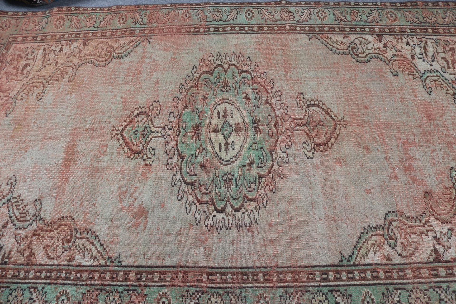 Vintage Dekor Halıları, Yatak Odası Halısı, Oturma Odası Halısı, Çocuk Halıları, Türk Halıları, Kahverengi Boho Halıları, Vintage Halılar, 4.8x7.5 ft Alan Halısı, Havalı Halı