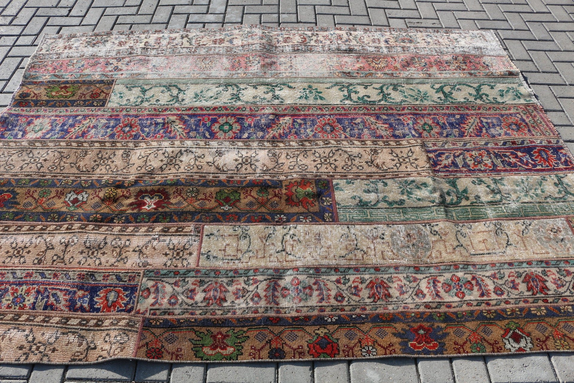 Ev Dekorasyonu Halıları, Salon Halıları, Türk Halısı, 5,9x8,1 ft Büyük Halılar, Vintage Halı, Organik Halı, Oturma Odası Halısı, Kahverengi Havalı Halılar