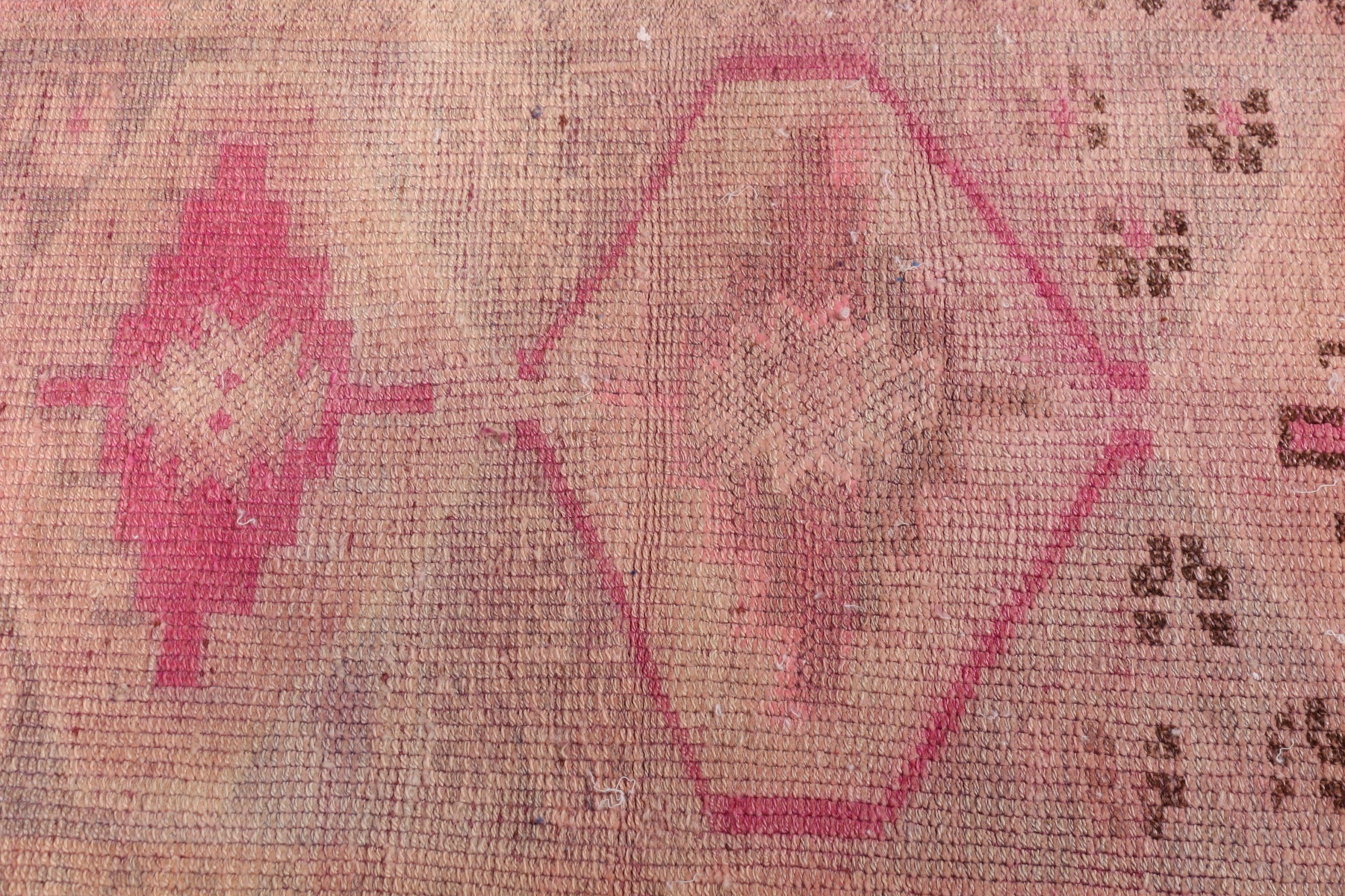 Dorm Rugs, Pink Antique Rug, 2.7x9 ft Runner Rugs, Kitchen Rug, Anatolian Rug, Vintage Rug, Turkish Rug, Rugs for Kitchen, Home Decor Rugs