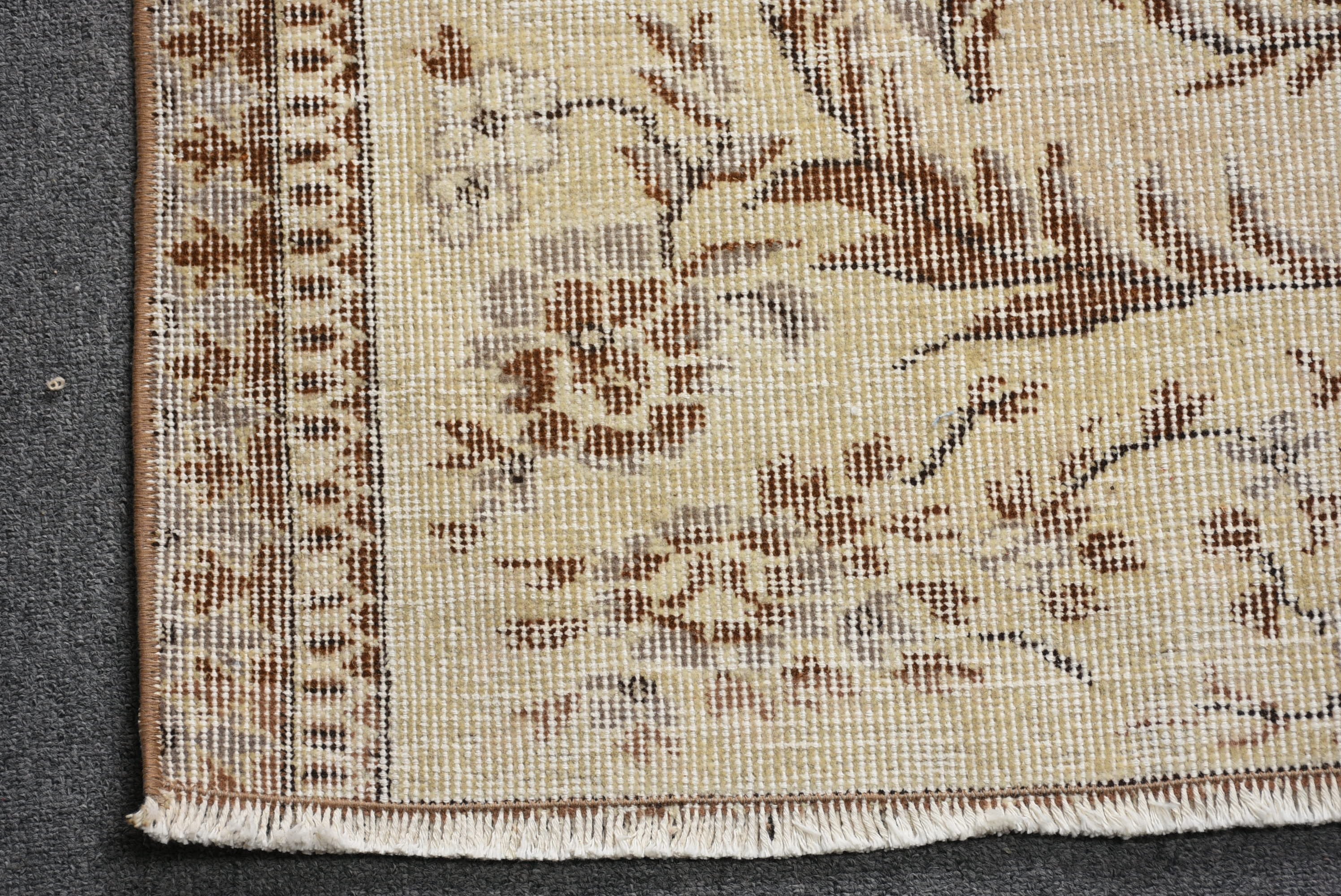 Kitchen Rugs, Beige Anatolian Rug, Stair Rug, Rugs for Corridor, Vintage Rugs, Cool Rug, 2x8.3 ft Runner Rug, Turkish Rug