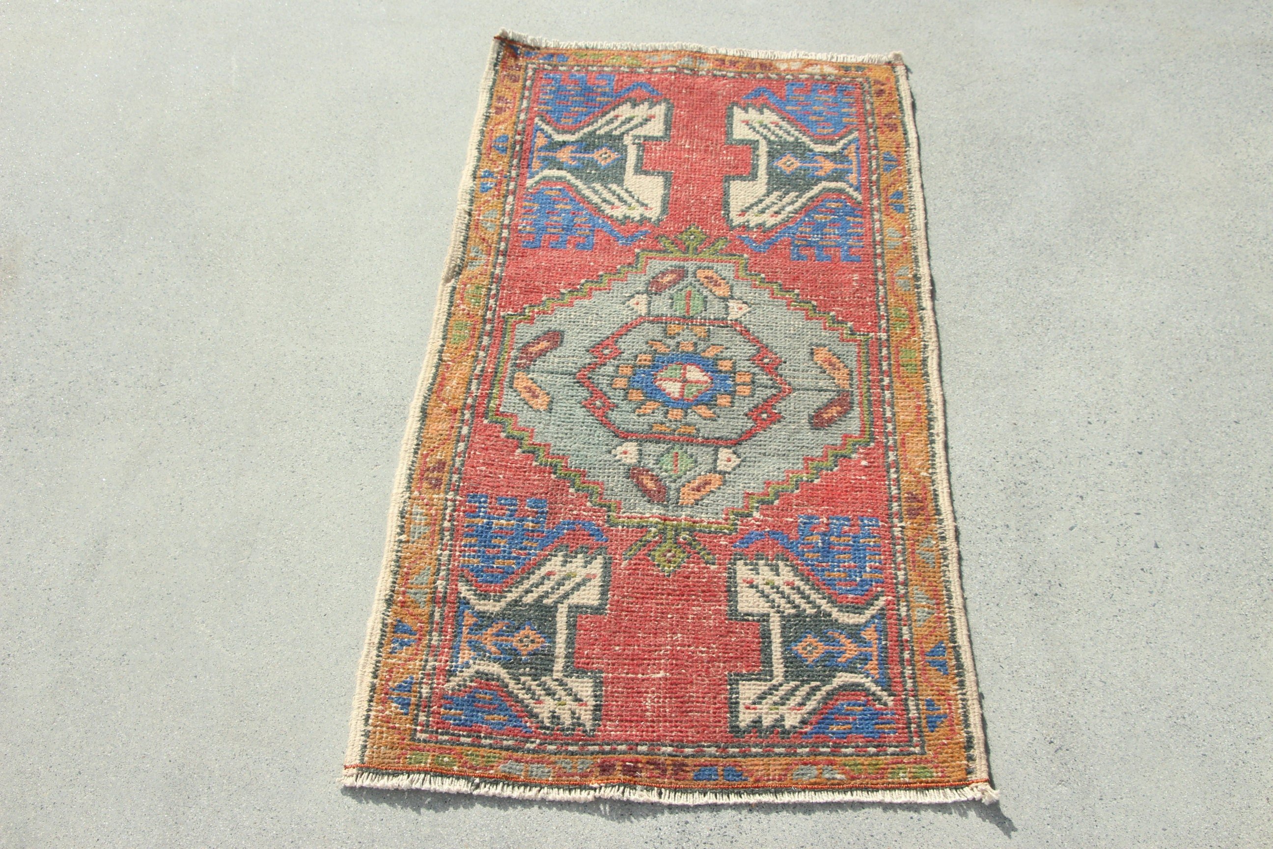 Door Mat Rugs, Bathroom Rug, Flatweave Rug, 1.7x3.3 ft Small Rug, Cool Rugs, Red Neutral Rug, Turkish Rug, Rugs for Door Mat, Vintage Rug