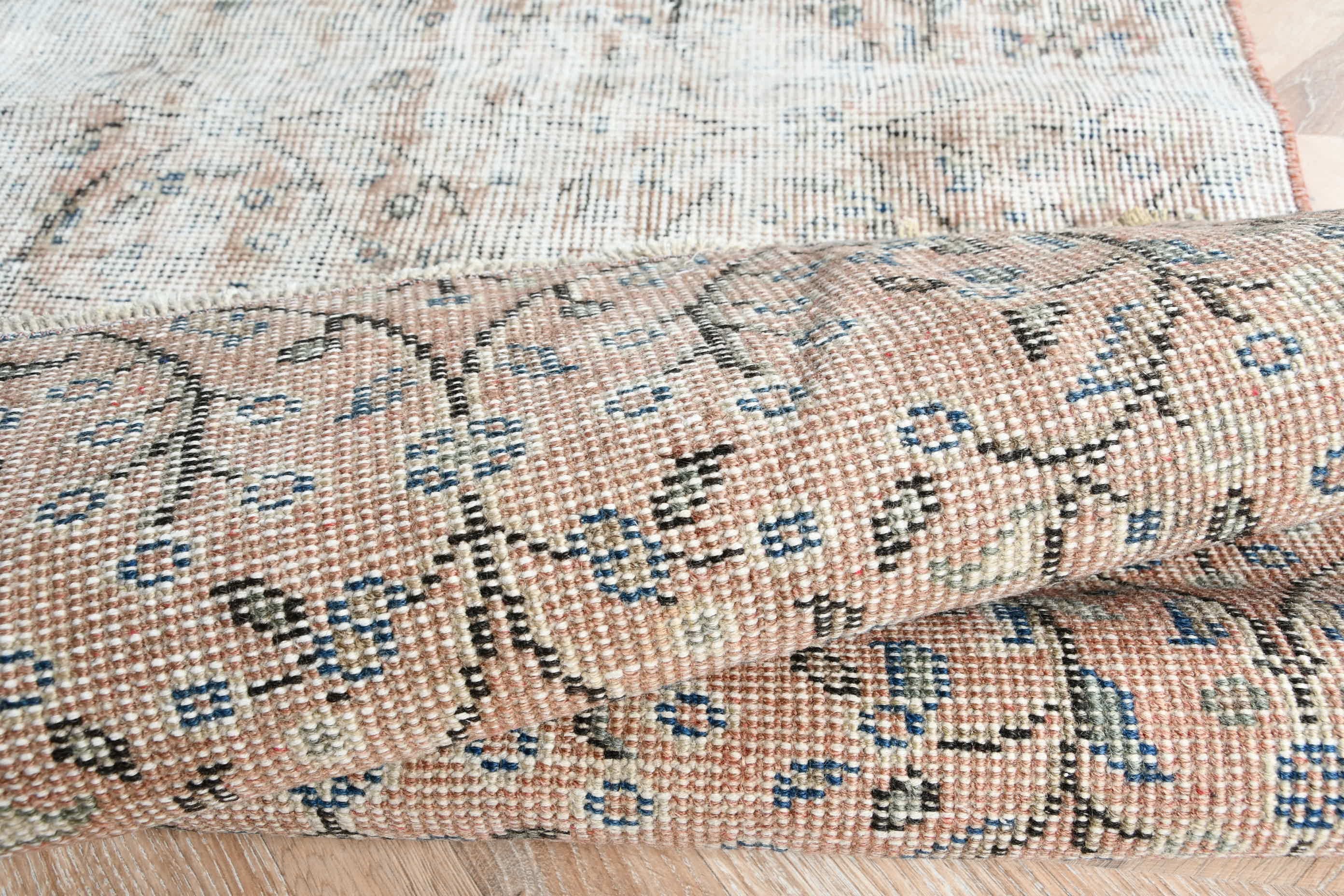 Turkish Rugs, Corridor Rugs, White Wool Rugs, Anatolian Rug, 2.9x7.8 ft Runner Rugs, Kitchen Rug, Nomadic Rug, Bedroom Rug, Vintage Rug