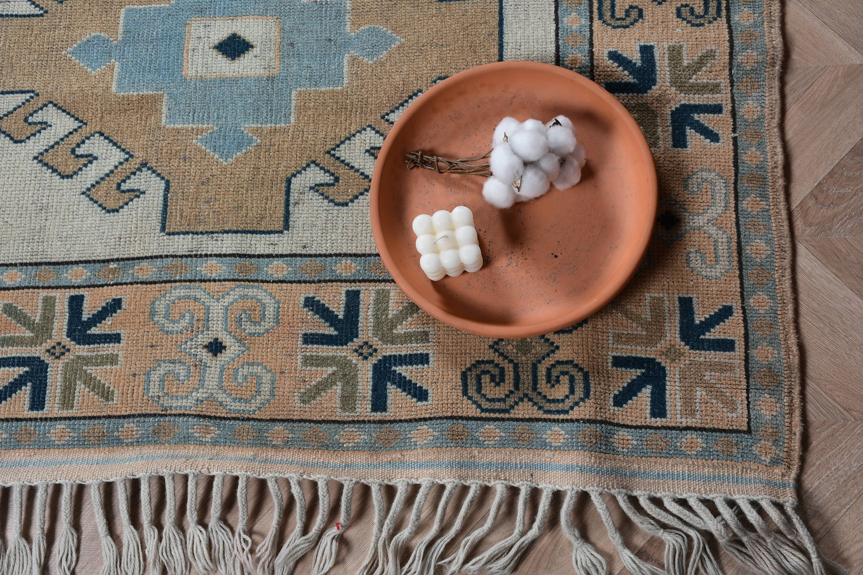 Turkish Rug, Anatolian Rugs, Indoor Rug, Oushak Rug, Vintage Rug, Bedroom Rugs, 4.1x6.4 ft Area Rugs, Brown Anatolian Rug, Rugs for Indoor
