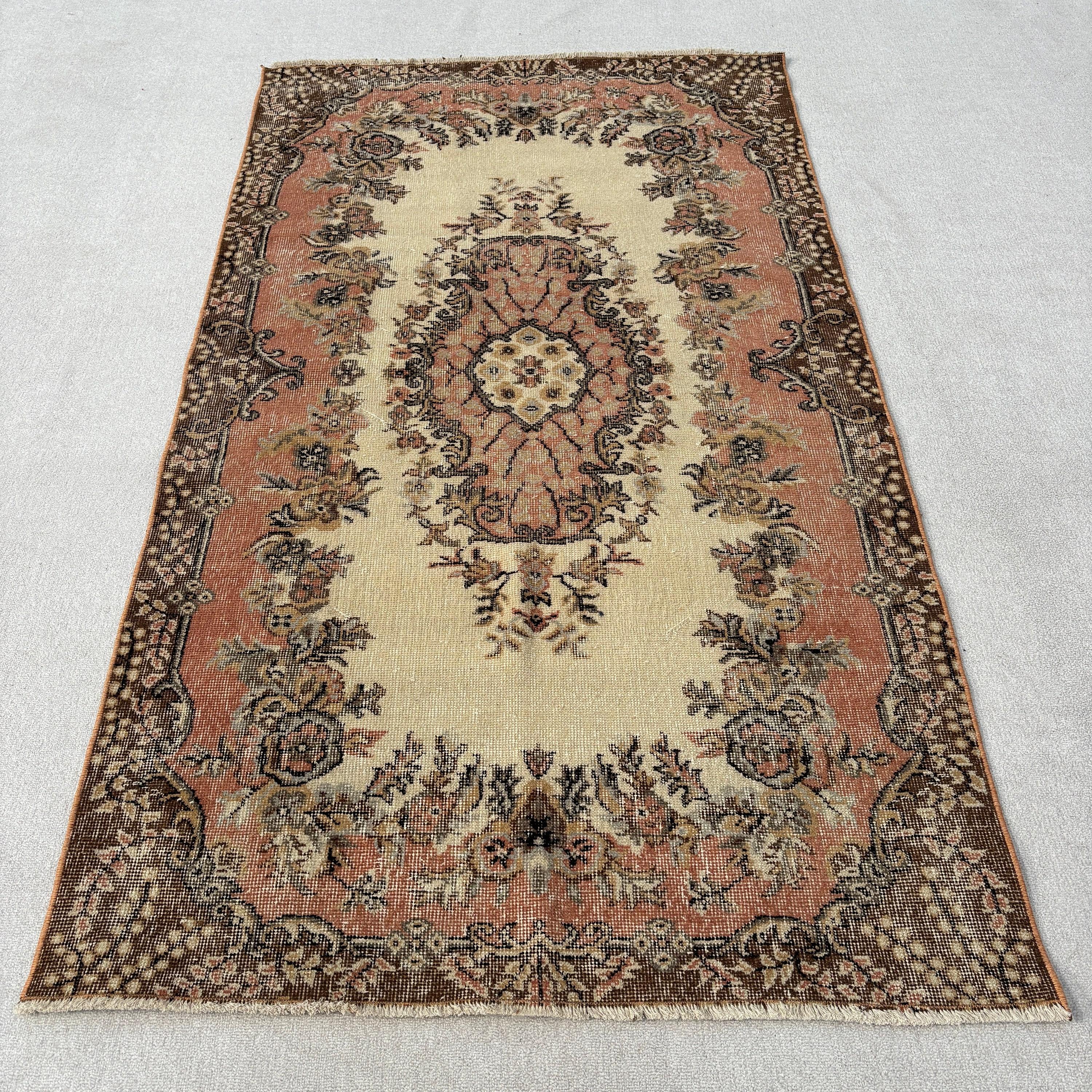 Mutfak Halısı, Vintage Halılar, Lüks Halılar, Turuncu Mutfak Halıları, İç Mekan Halıları, Yatak Odası Halısı, Yatak Odası Halıları, 3,7x6,6 ft Alan Halıları, Türk Halısı