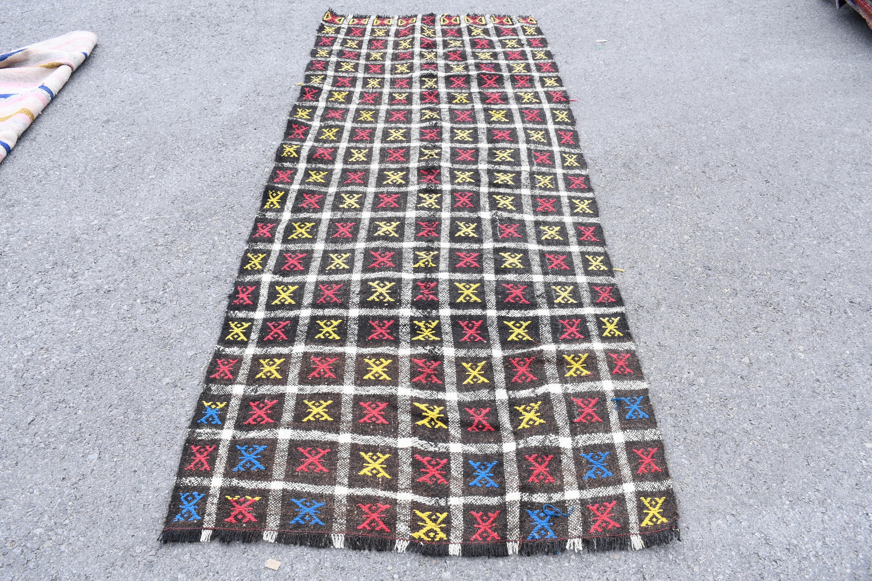 Türk Halıları, Kilim, Yer Halıları, Antika Halı, 3,4x7,8 ft Alan Halısı, Oturma Odası Halıları, Oturma Odası Halısı, Vintage Halı, Bej Yatak Odası Halıları