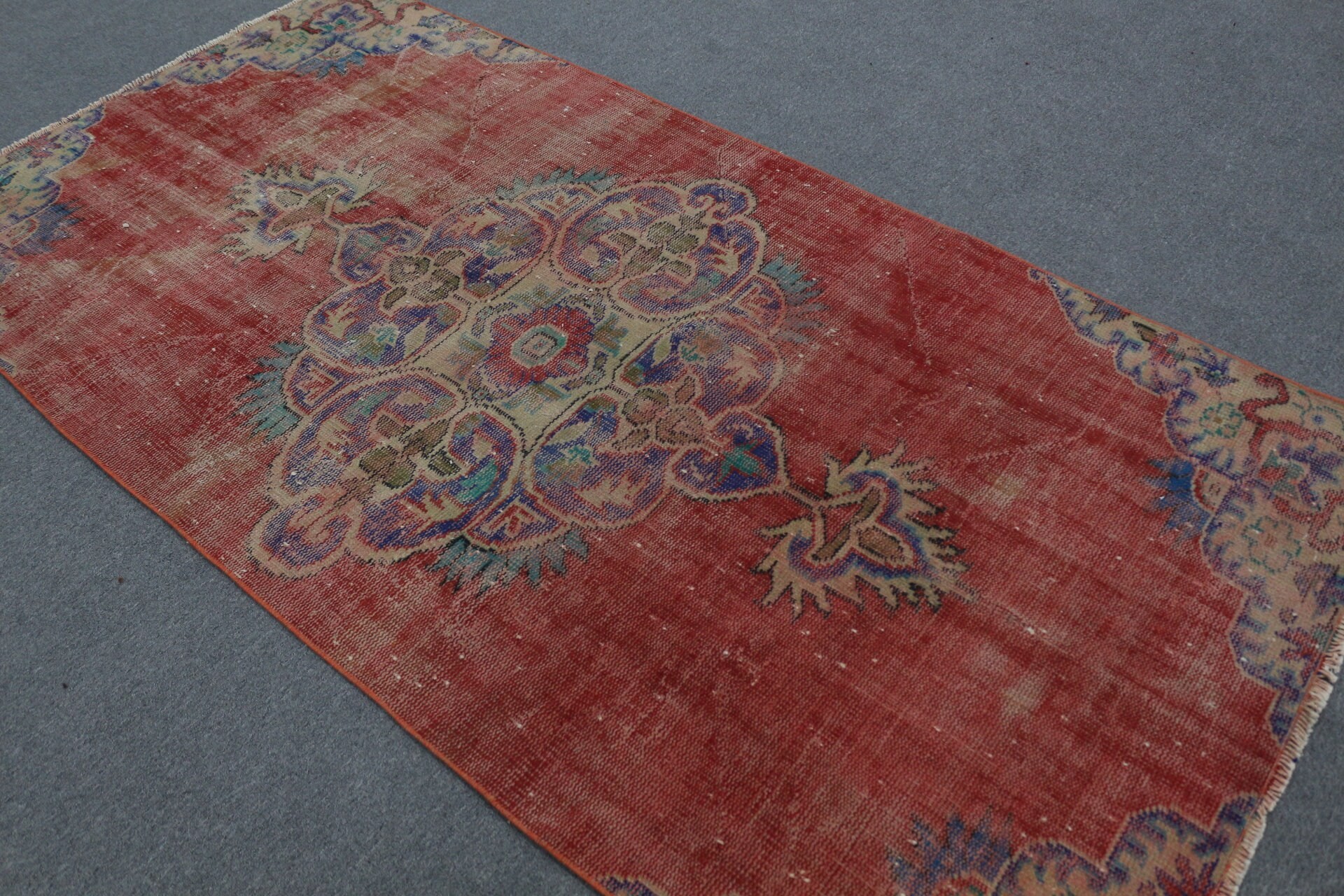 Cool Rug, Bedroom Rugs, Red Wool Rug, Turkish Rugs, Vintage Decor Rug, Antique Rug, Vintage Rugs, 4.2x8 ft Area Rugs, Rugs for Bedroom