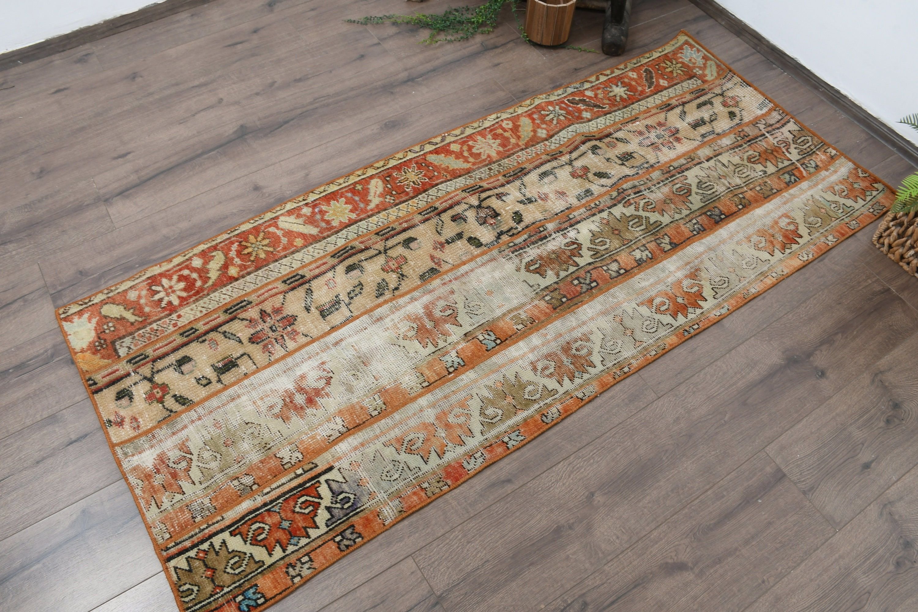 Wedding Rugs, 2.5x5.9 ft Small Rugs, Turkish Rug, Home Decor Rugs, Vintage Rug, Wall Hanging Rug, Entry Rug, Beige Wool Rug