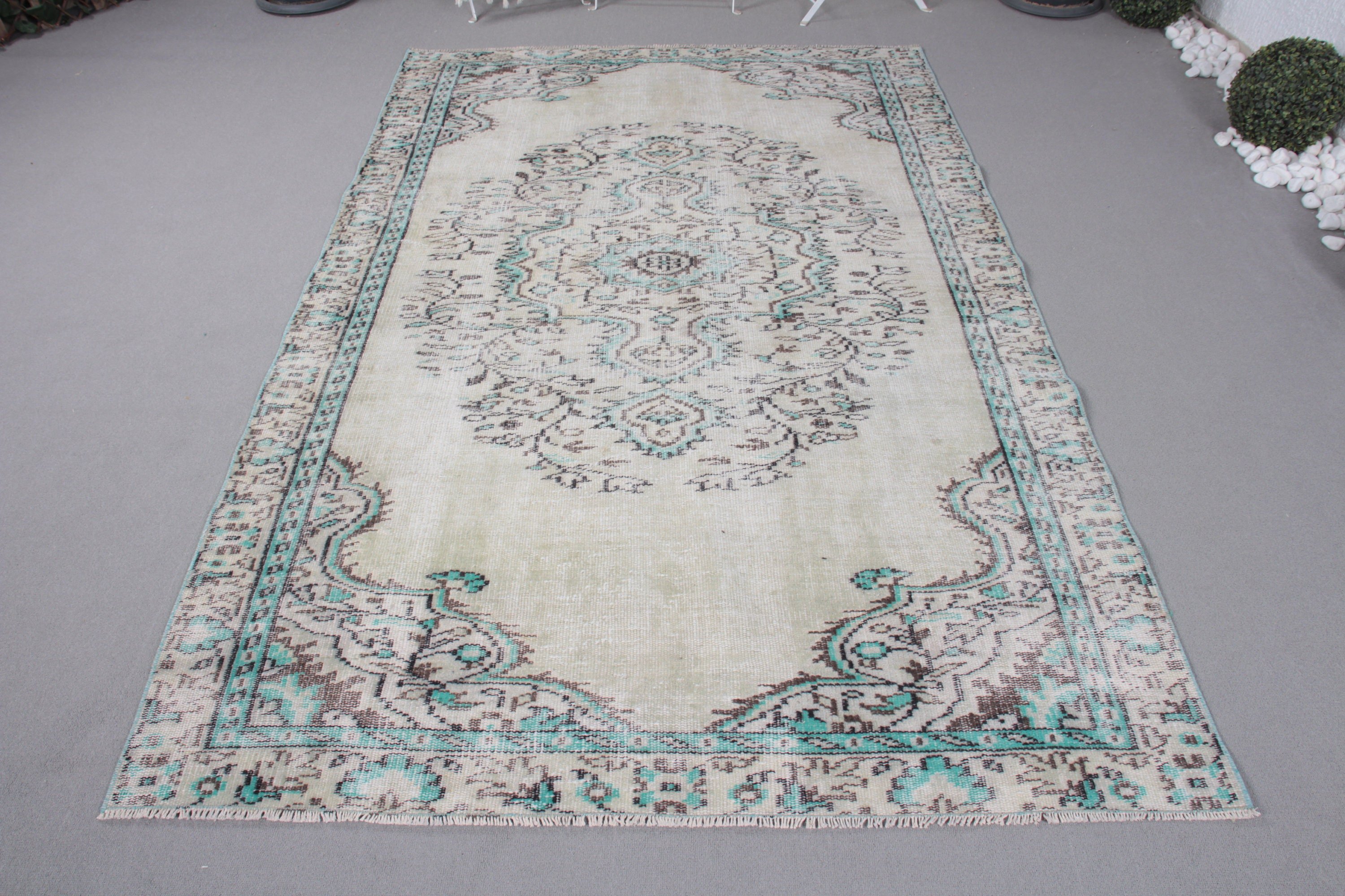 Boho Halı, Türk Halıları, Fas Halısı, İç Mekan Halıları, 4,8x7,8 ft Alan Halısı, Dekoratif Halılar, Vintage Halı, Vintage Alan Halıları, Bej Nötr Halılar