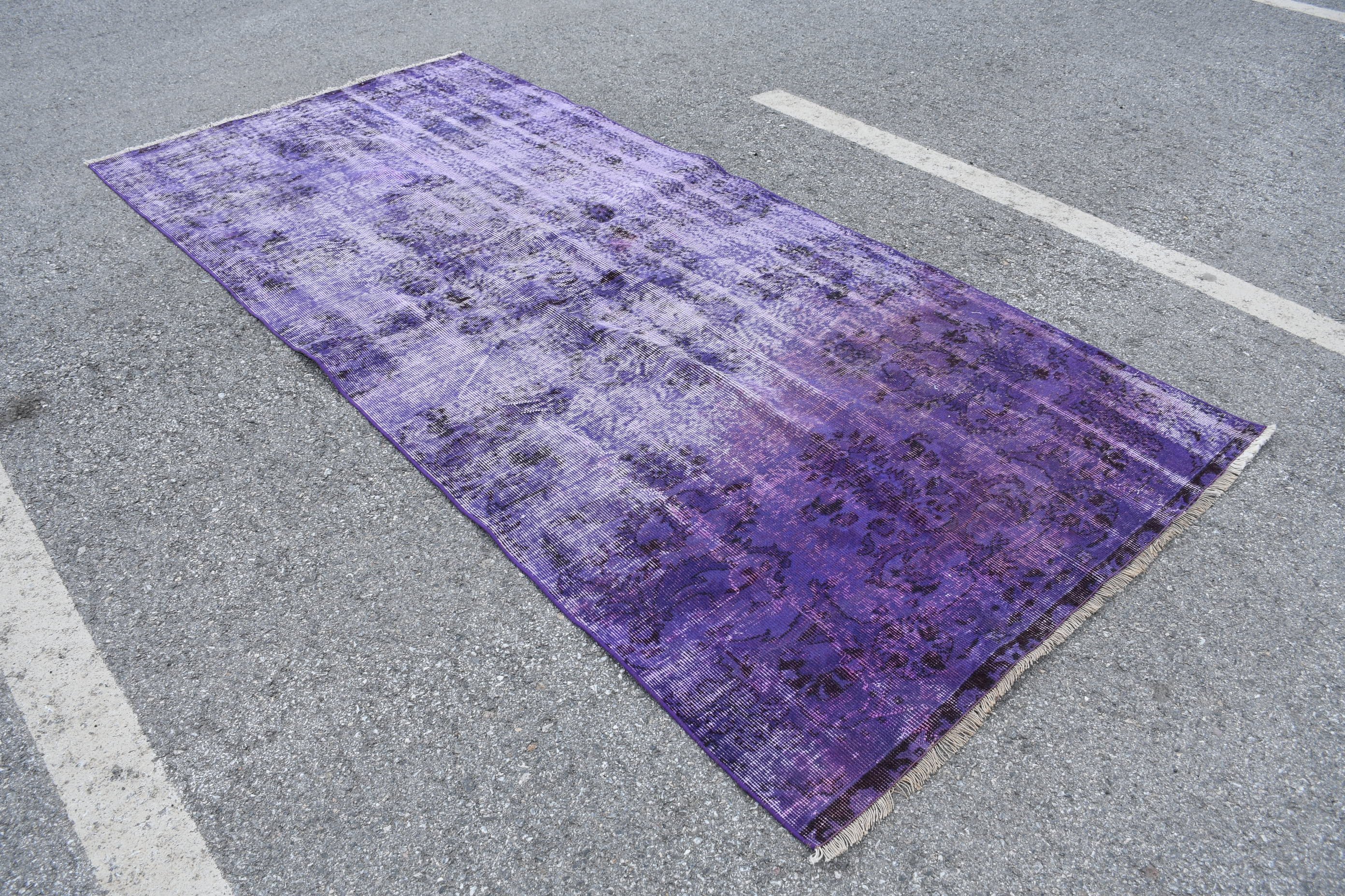 Ethnic Rug, Rugs for Salon, Turkish Rugs, 4.5x9.8 ft Large Rug, Salon Rug, Anatolian Rugs, Vintage Rugs, Purple Bedroom Rugs