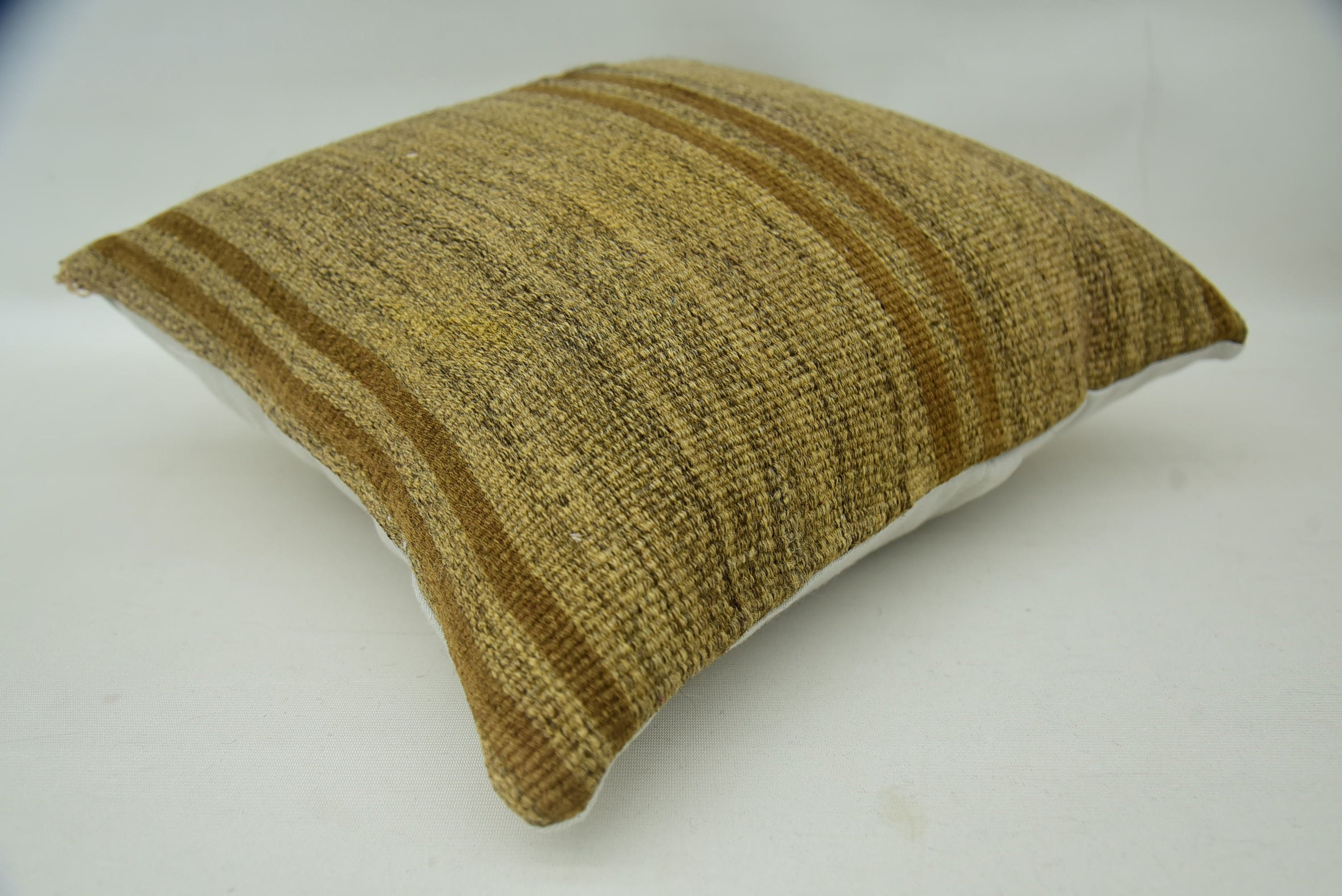 18"x18" Beige Pillow Cover, Vintage Kilim Pillow, Meditation Pillow, Turkish Kilim Pillow, Southwestern Pillow, Ikat Cushion, Gift Pillow