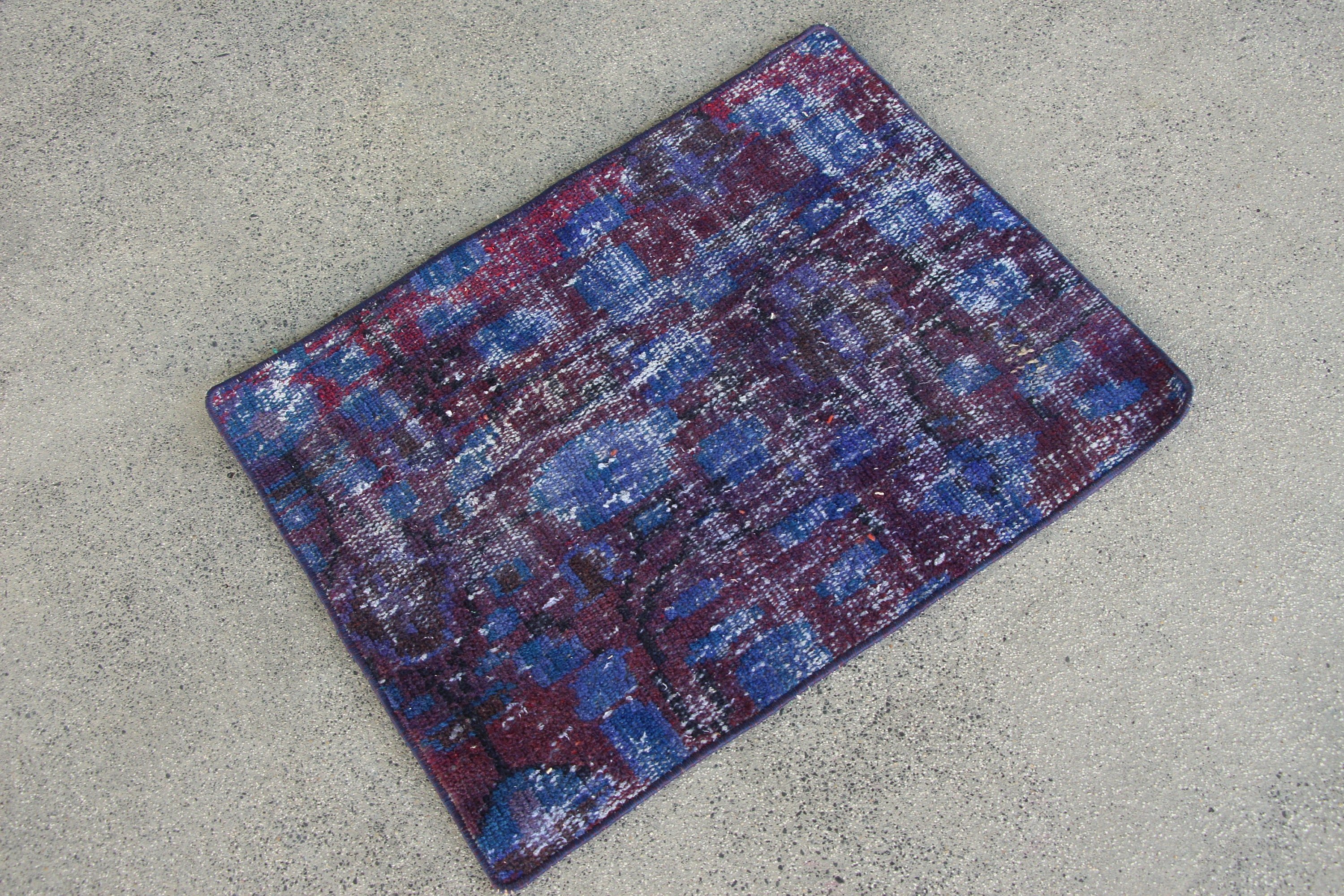 Purple Wool Rug, Vintage Rug, 1.8x2.4 ft Small Rugs, Wall Hanging Rug, Art Rug, Turkish Rug, Nursery Rugs, Moroccan Rug