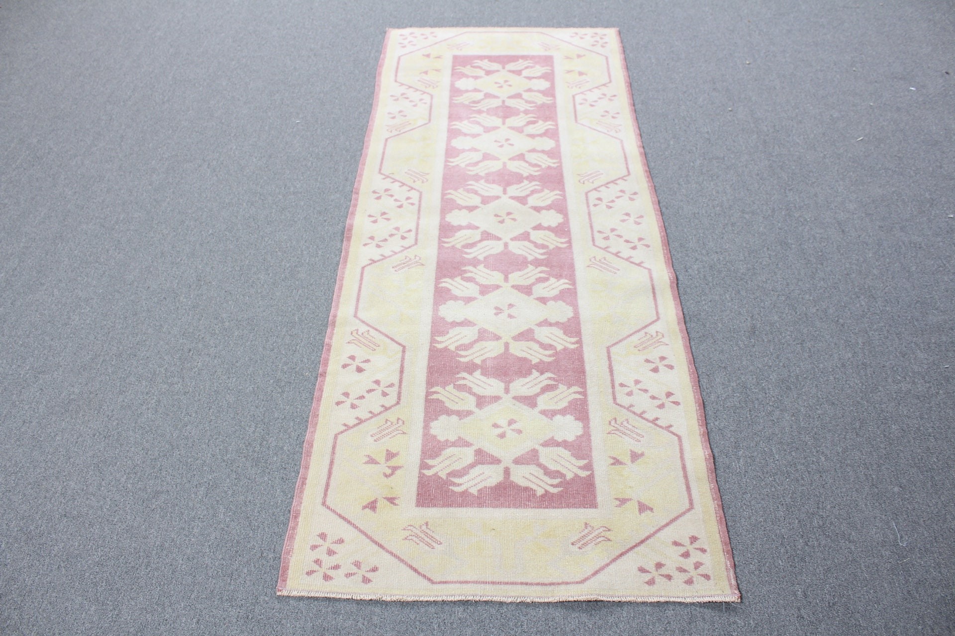 Purple Antique Rug, Oushak Rugs, Kitchen Rugs, Vintage Rug, Bedroom Rugs, 2.6x6.4 ft Accent Rugs, Ethnic Rug, Oriental Rug, Turkish Rugs