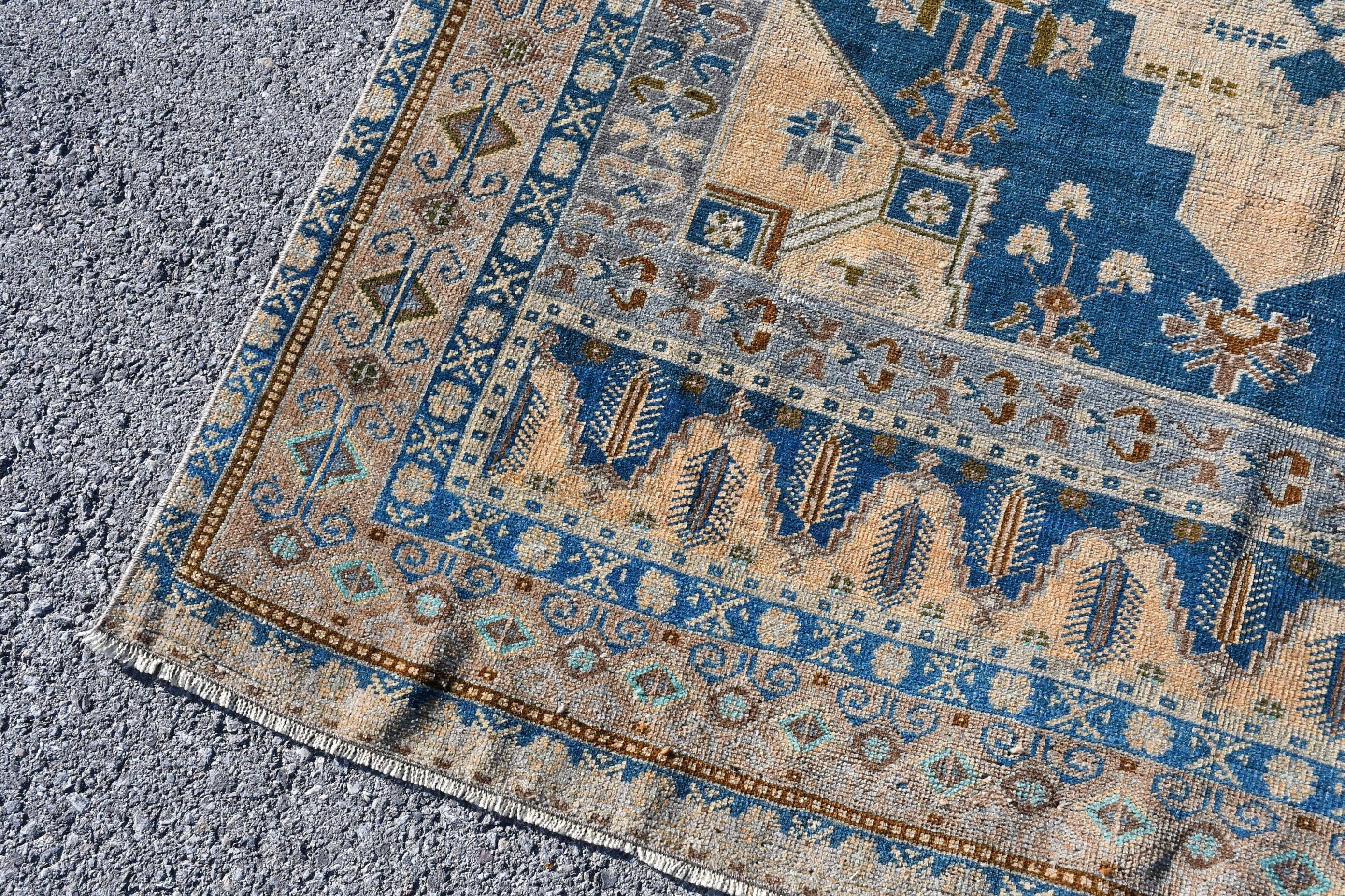 Vintage Rugs, Dining Room Rug, Floor Rugs, Living Room Rug, Home Decor Rug, Turkish Rug, Turkey Rug, 5.4x11 ft Large Rugs, Blue Floor Rug