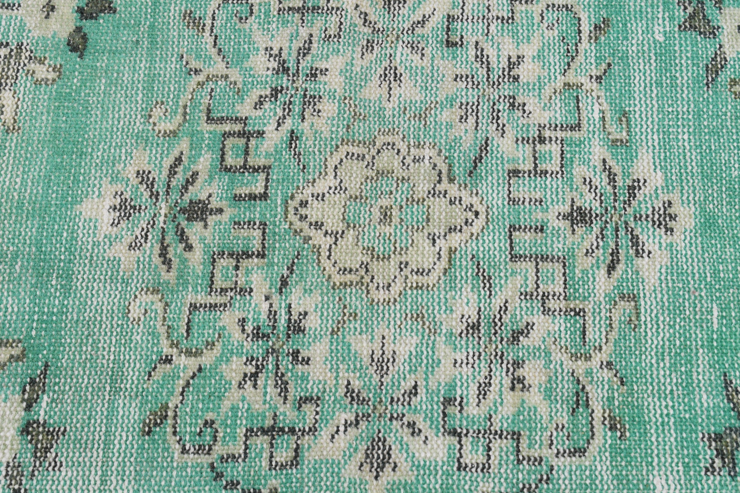 3.5x6.5 ft Accent Rugs, Luxury Rug, Anatolian Rugs, Green Oriental Rug, Turkish Rugs, Vintage Rugs, Decorative Rugs, Kitchen Rug, Boho Rug