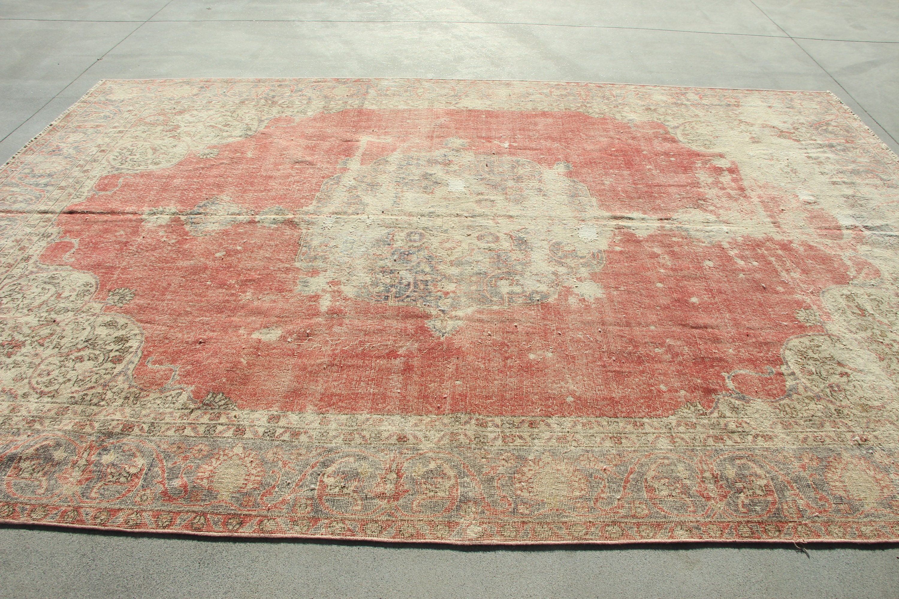 Art Rug, Red Kitchen Rug, Living Room Rugs, Bedroom Rug, Floor Rugs, Vintage Rugs, Turkish Rugs, 8.3x11.8 ft Oversize Rug, Dining Room Rugs