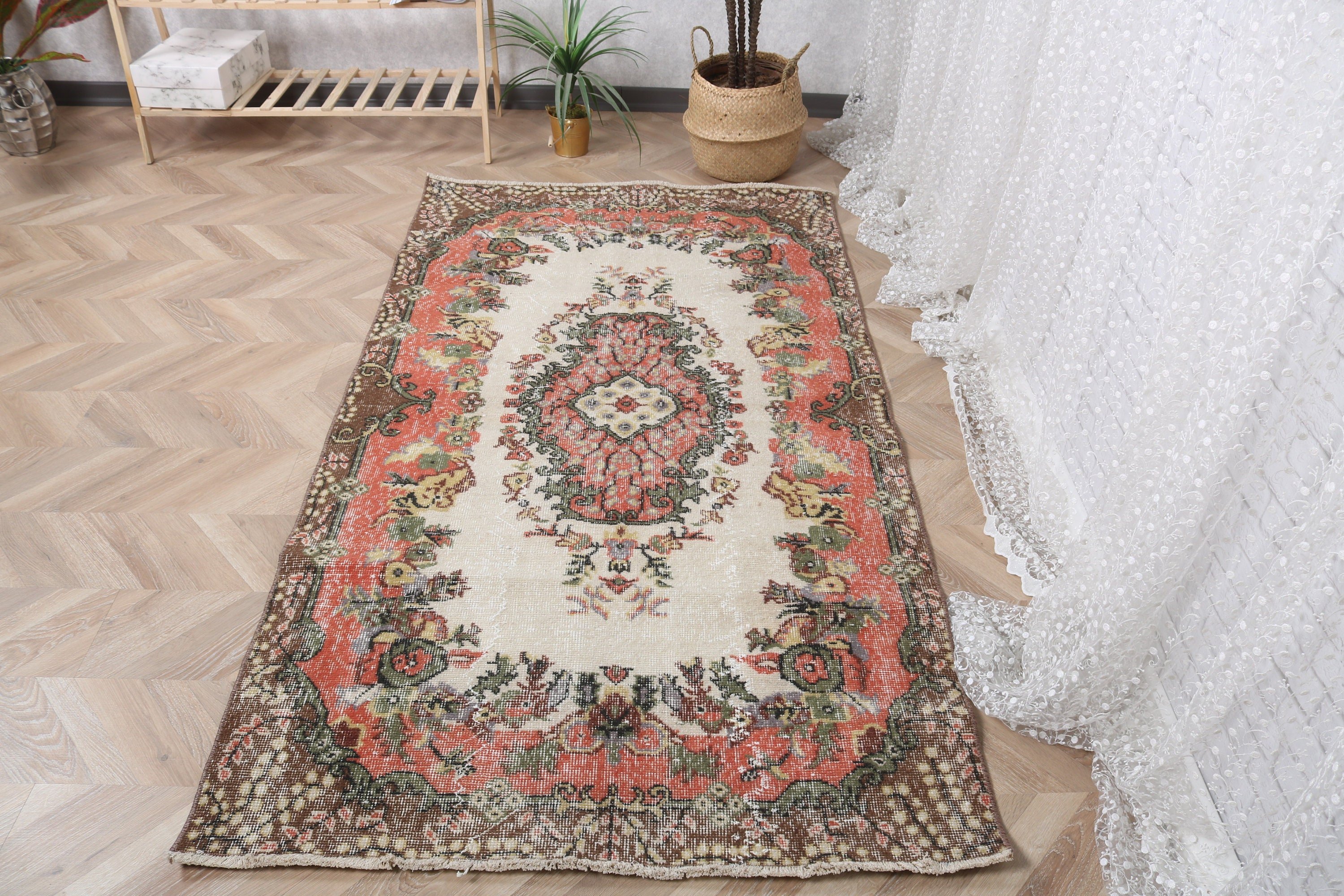 3,7x6,8 ft Alan Halıları, Mutfak Halıları, Yün Halılar, Düz Dokuma Halı, Vintage Halı, Anadolu Halıları, İç Mekan Halısı, Çocuk Halıları, Türk Halısı