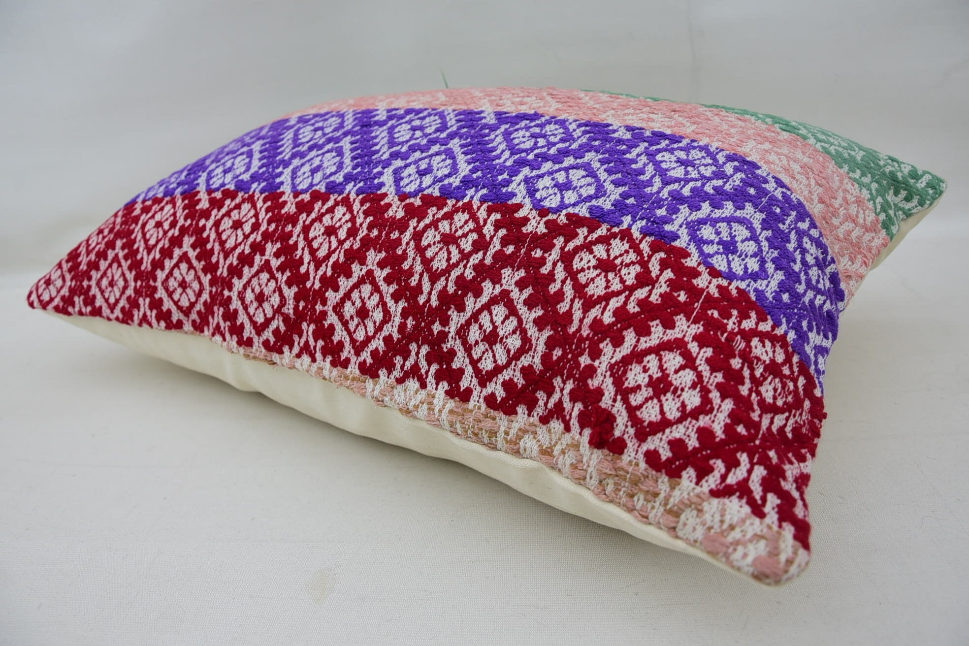 16"x24" Blue Pillow, Sofa Pillow Cover, Vintage Kilim Pillow, Home Decor Pillow, Boho Pillow Sham Cover, Handwoven Pillow Cover Cushion