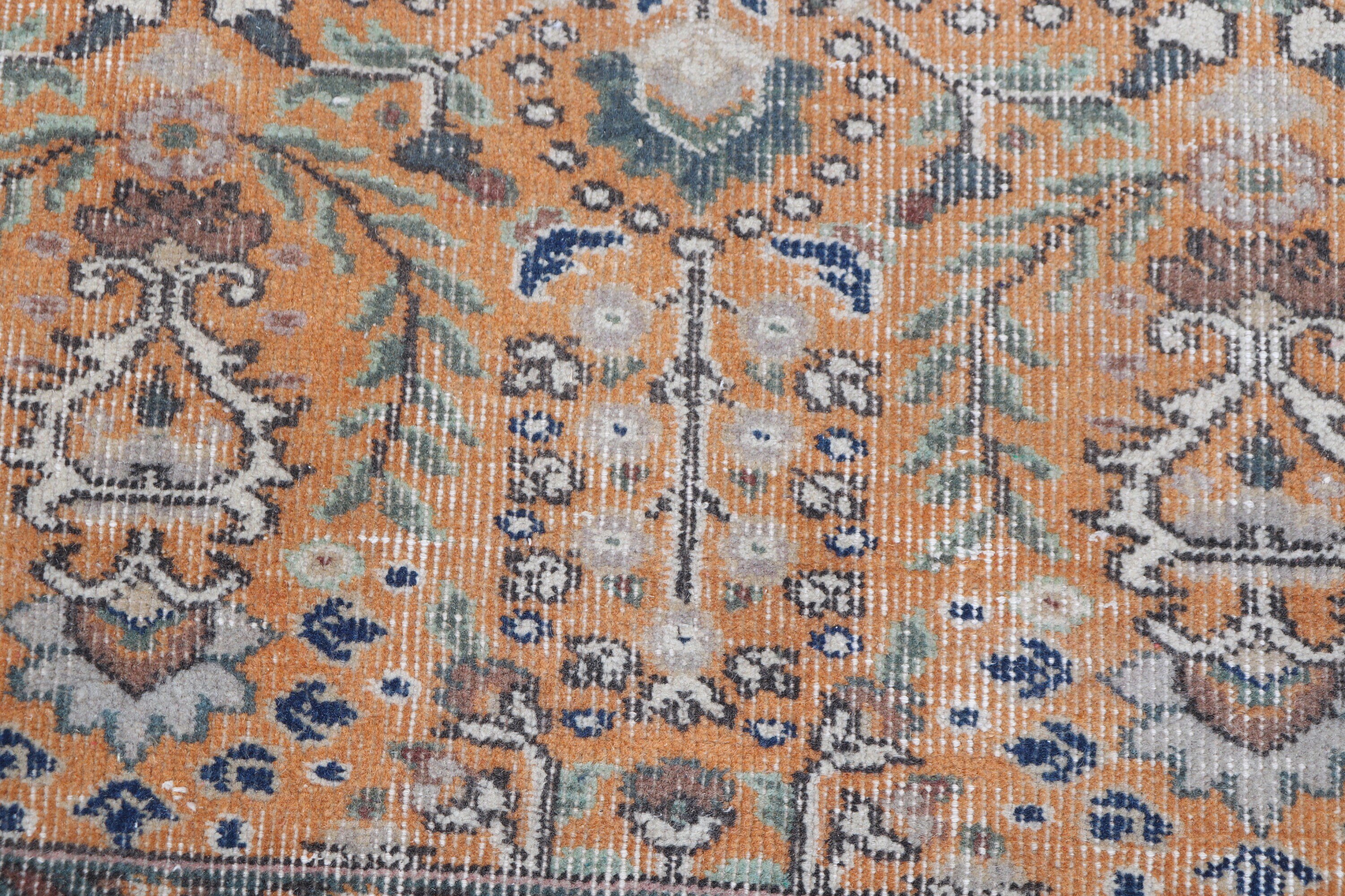 Vintage Halılar, Turuncu Yün Halı, Yatak Odası Halısı, Antika Halılar, Mutfak Halısı, Yün Halısı, Türk Halıları, 4.8x4.8 ft Accent Halıları, Giriş Halıları