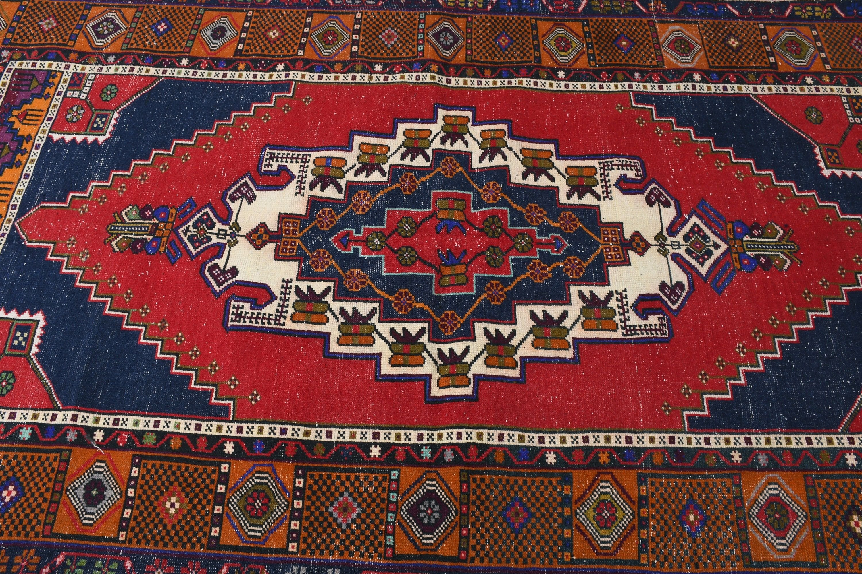 Wool Rugs, Nursery Rugs, 4.7x8.2 ft Area Rug, Anatolian Rugs, Red Antique Rug, Living Room Rug, Rugs for Indoor, Vintage Rug, Turkish Rugs