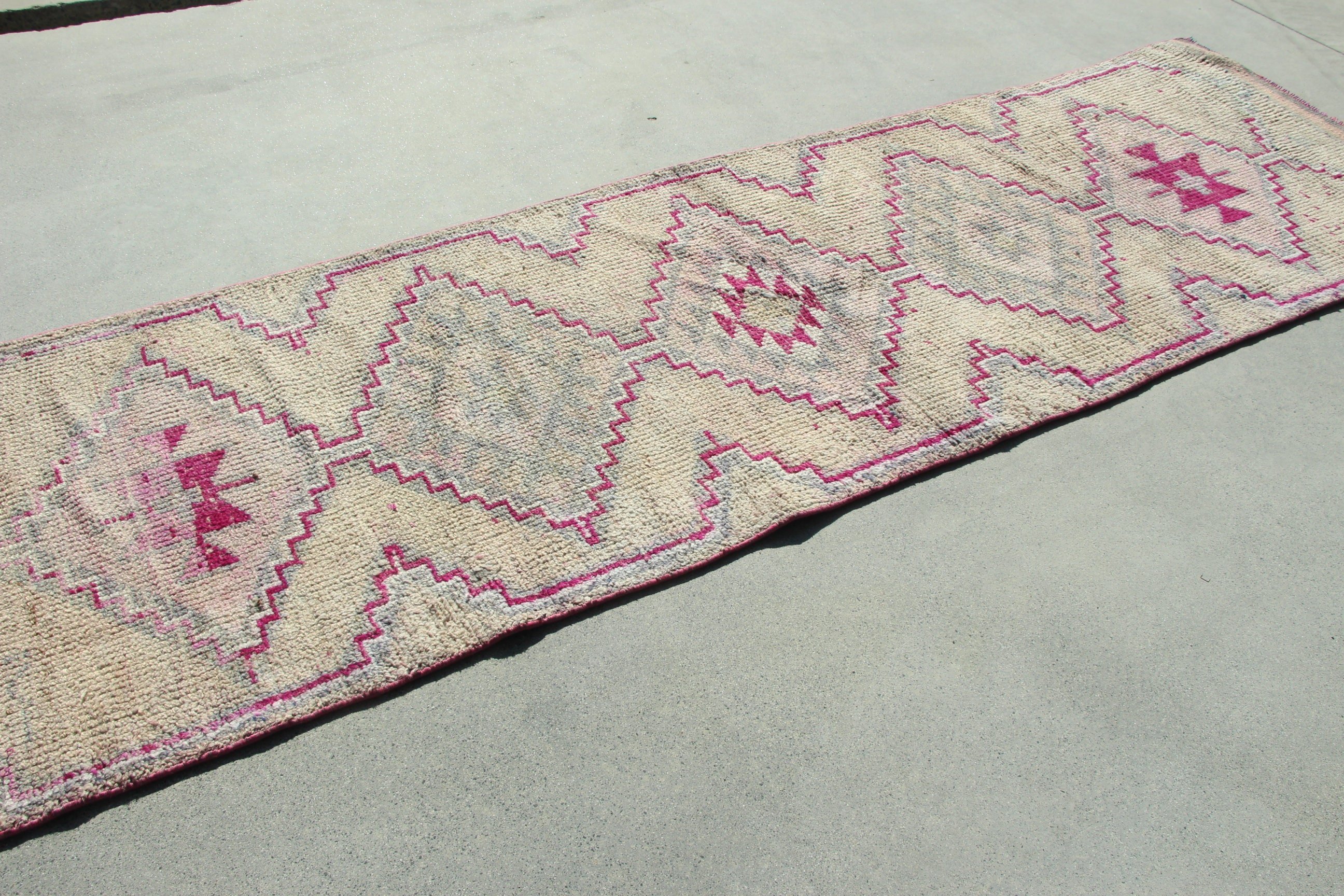 Organic Rugs, Stair Rugs, Long Runner Rug, 3x10.1 ft Runner Rugs, Turkish Rugs, Modern Rug, Home Decor Rugs, Pink Luxury Rugs, Vintage Rug