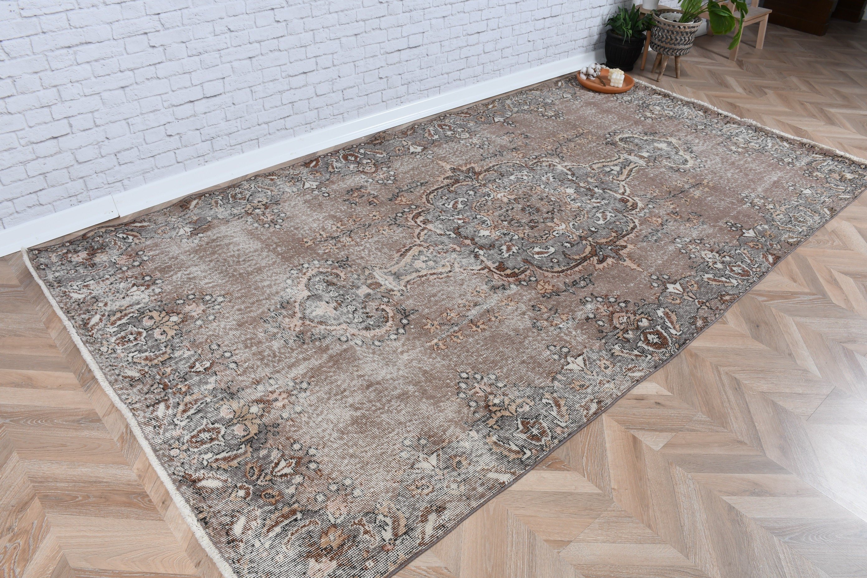 Large Boho Rug, Boho Rugs, Living Room Rug, Turkish Rug, Brown  5.2x9.8 ft Large Rug, Modern Rugs, Vintage Rug, Exotic Rugs