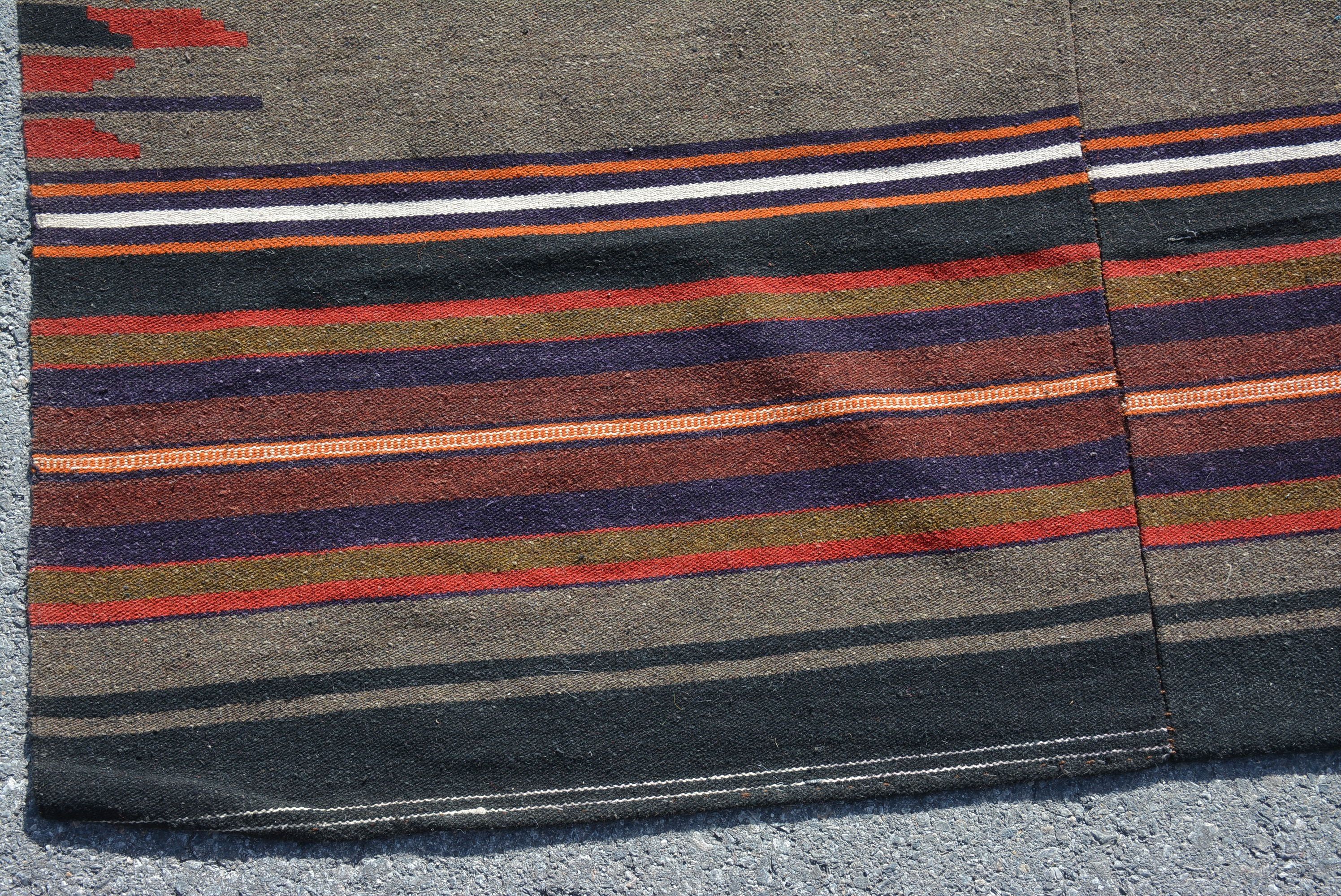 Kilim, Turkish Rug, Wool Rugs, Home Decor Rug, Living Room Rug, Aztec Rugs, 6.4x8.7 ft Large Rug, Vintage Rugs, Rugs for Salon, Salon Rugs