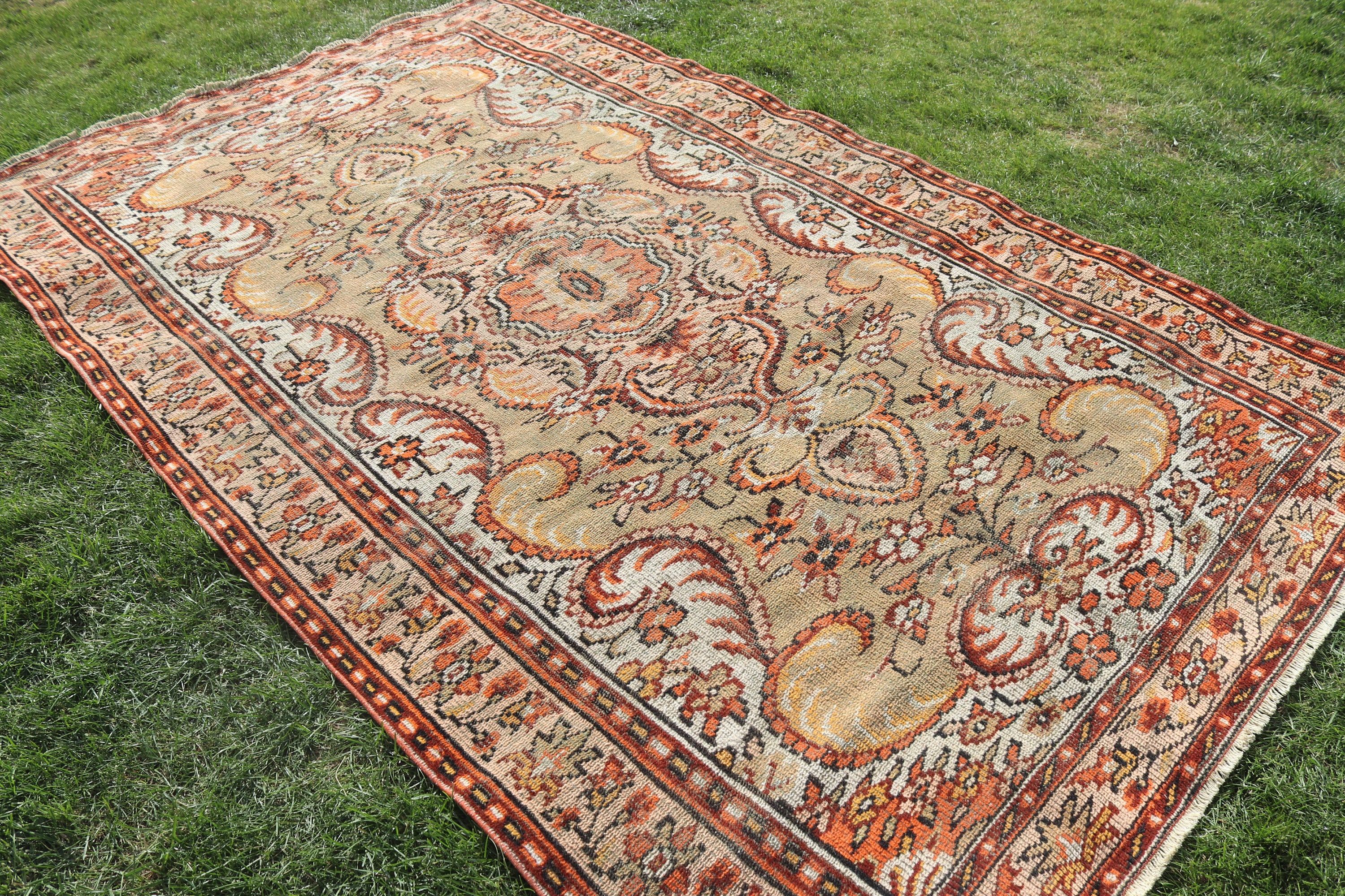 Yatak Odası Halısı, Vintage Halılar, Modern Halı, Büyük Oushak Halıları, Türk Halıları, 5.6x9.1 ft Büyük Halılar, Salon Halıları, Bej Boho Halısı, Oushak Halısı