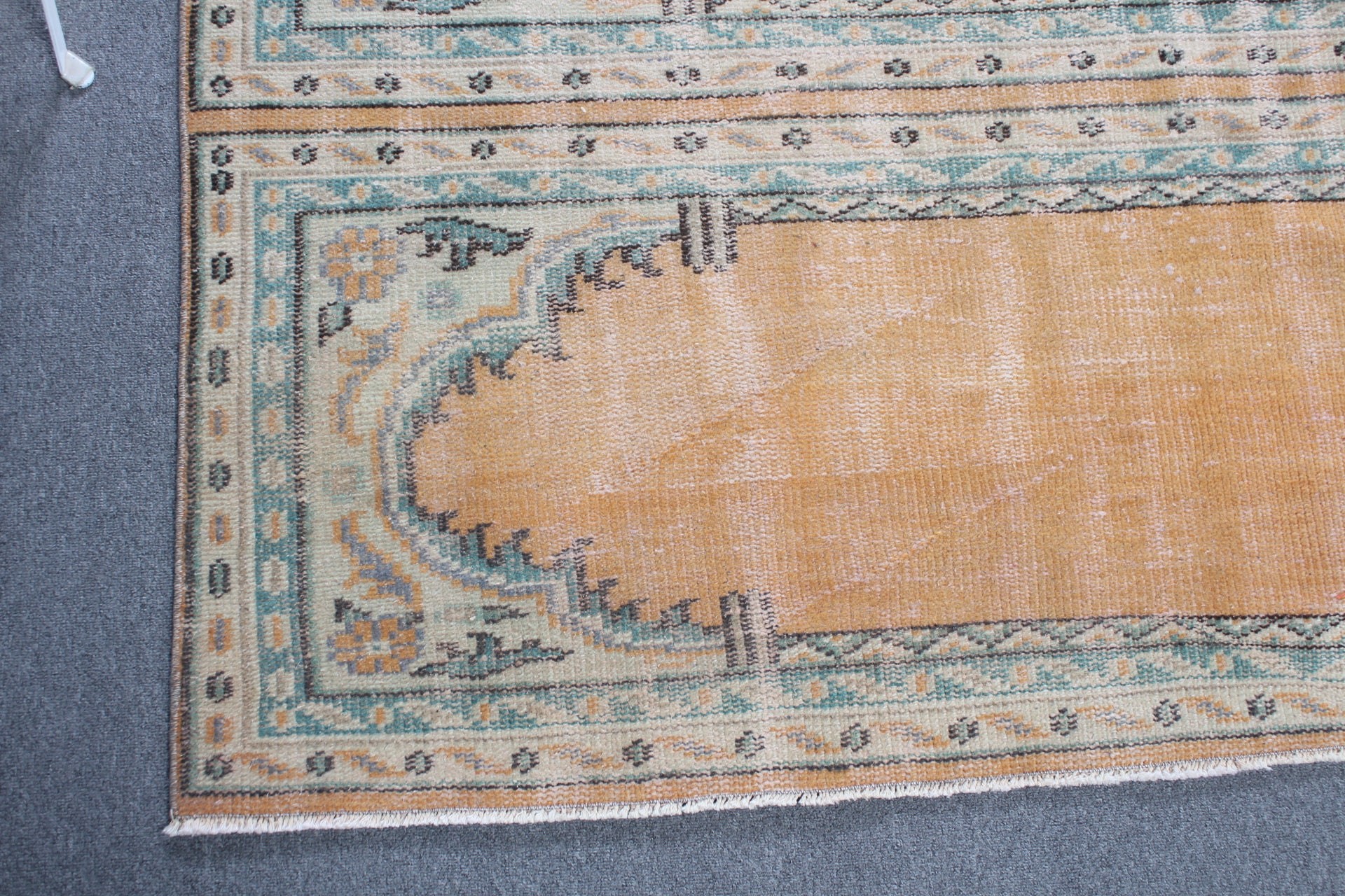 Vintage Rugs, Kitchen Rugs, Anatolian Rug, 4x9.1 ft Area Rugs, Rugs for Nursery, Office Rug, Indoor Rug, Turkish Rugs, Orange Moroccan Rug