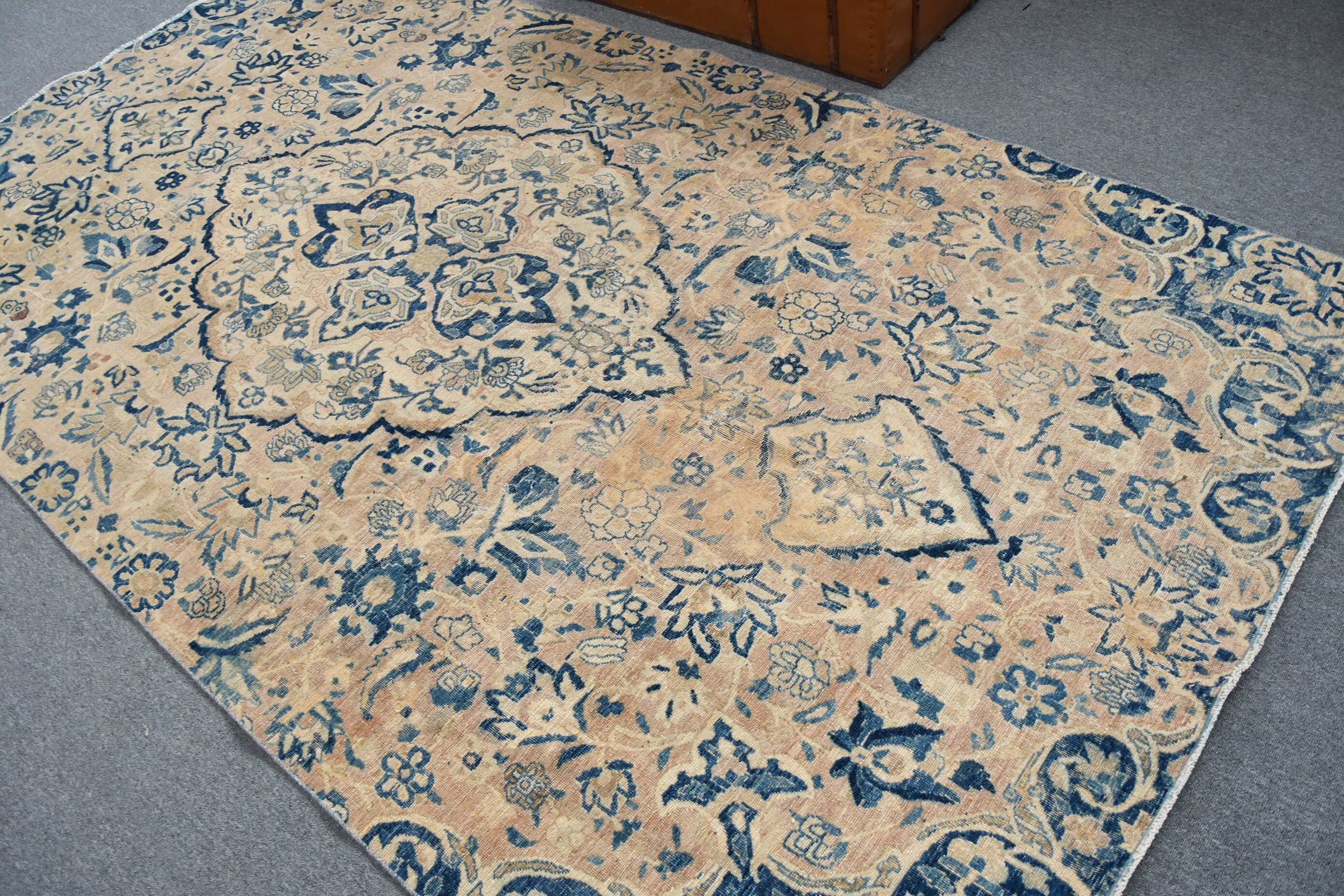 Living Room Rugs, Abstract Rug, 5.3x9.7 ft Large Rugs, Wool Rug, Rugs for Salon, Antique Rug, Dining Room Rugs, Turkish Rug, Vintage Rug