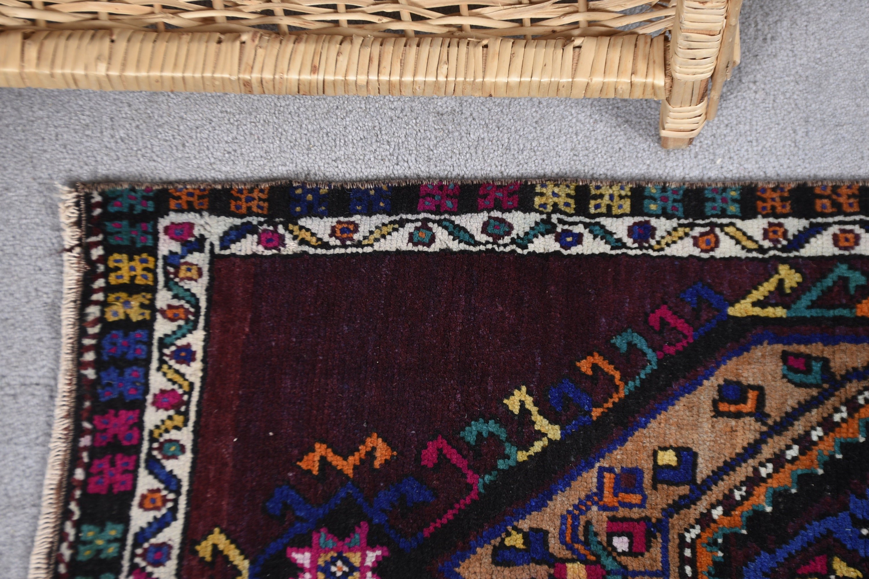 Small Area Rugs, Modern Rugs, Exotic Rugs, Turkish Rugs, Entry Rugs, Vintage Rugs, Cool Rugs, 1.8x3.2 ft Small Rugs, Purple Home Decor Rugs