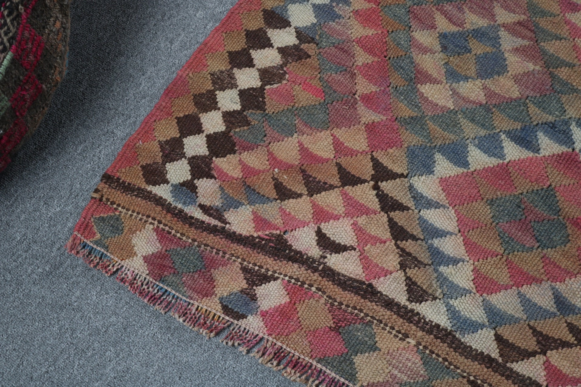 Pembe Lüks Halılar, Türk Halısı, Vintage Halılar, Dış Mekan Halıları, Uzun Yolluk Halıları, 2,9x8,6 ft Koşucu Halısı, Oushak Halıları, Koridor Halıları, Yer Halısı