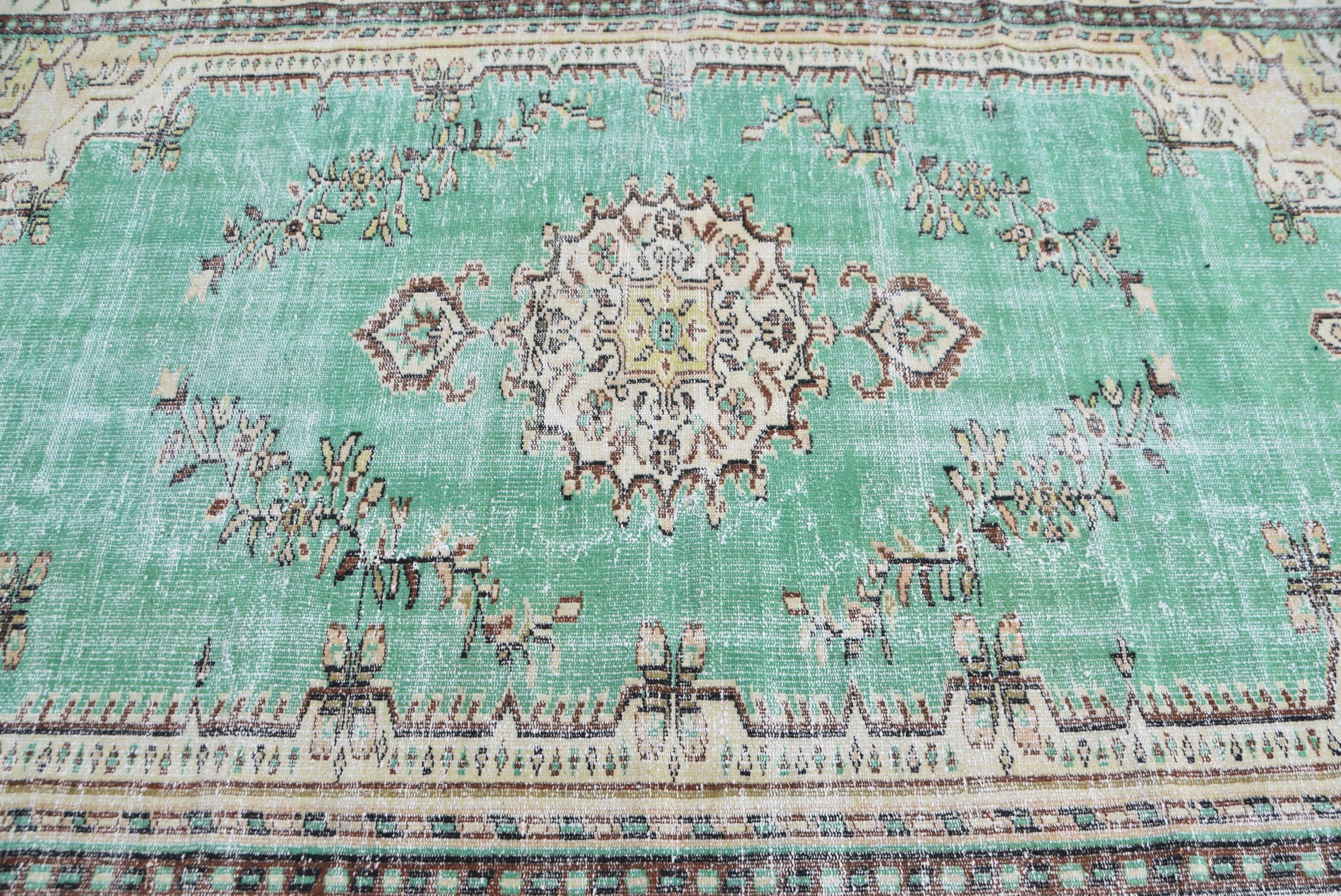 Living Room Rugs, Beige Home Decor Rugs, Turkish Rug, Wool Rug, Salon Rug, 6.3x8.9 ft Large Rug, Vintage Rug, Natural Rugs
