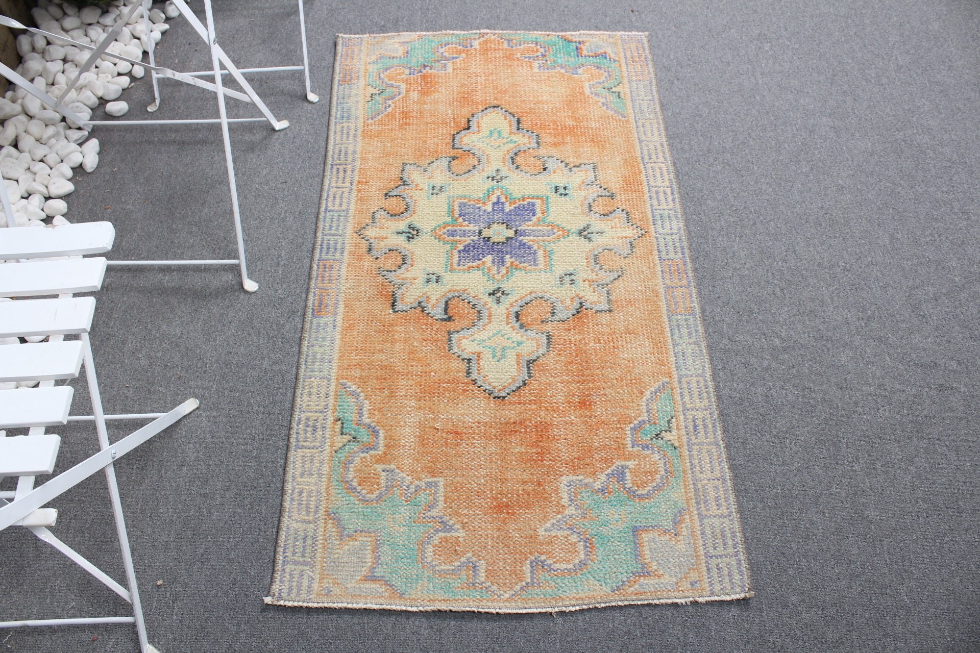 Bedroom Rugs, 2.4x4.4 ft Small Rugs, Rugs for Car Mat, Orange Kitchen Rugs, Wool Rug, Turkish Rug, Vintage Rug, Home Decor Rug, Old Rug