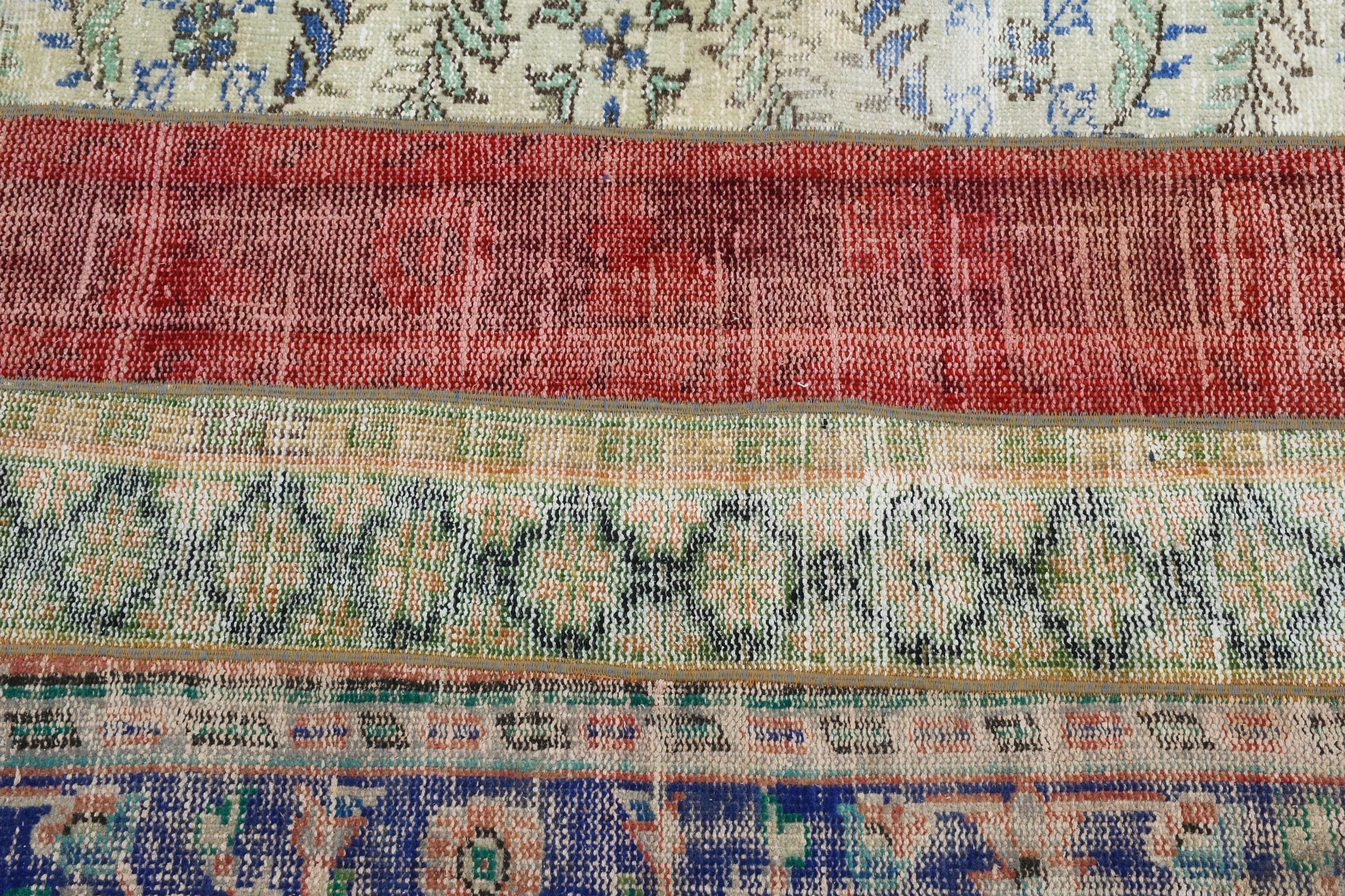 Rugs for Corridor, Blue Floor Rugs, 2.7x6.9 ft Runner Rugs, Pale Rug, Vintage Rug, Kitchen Rugs, Moroccan Rug, Corridor Rug, Turkish Rug