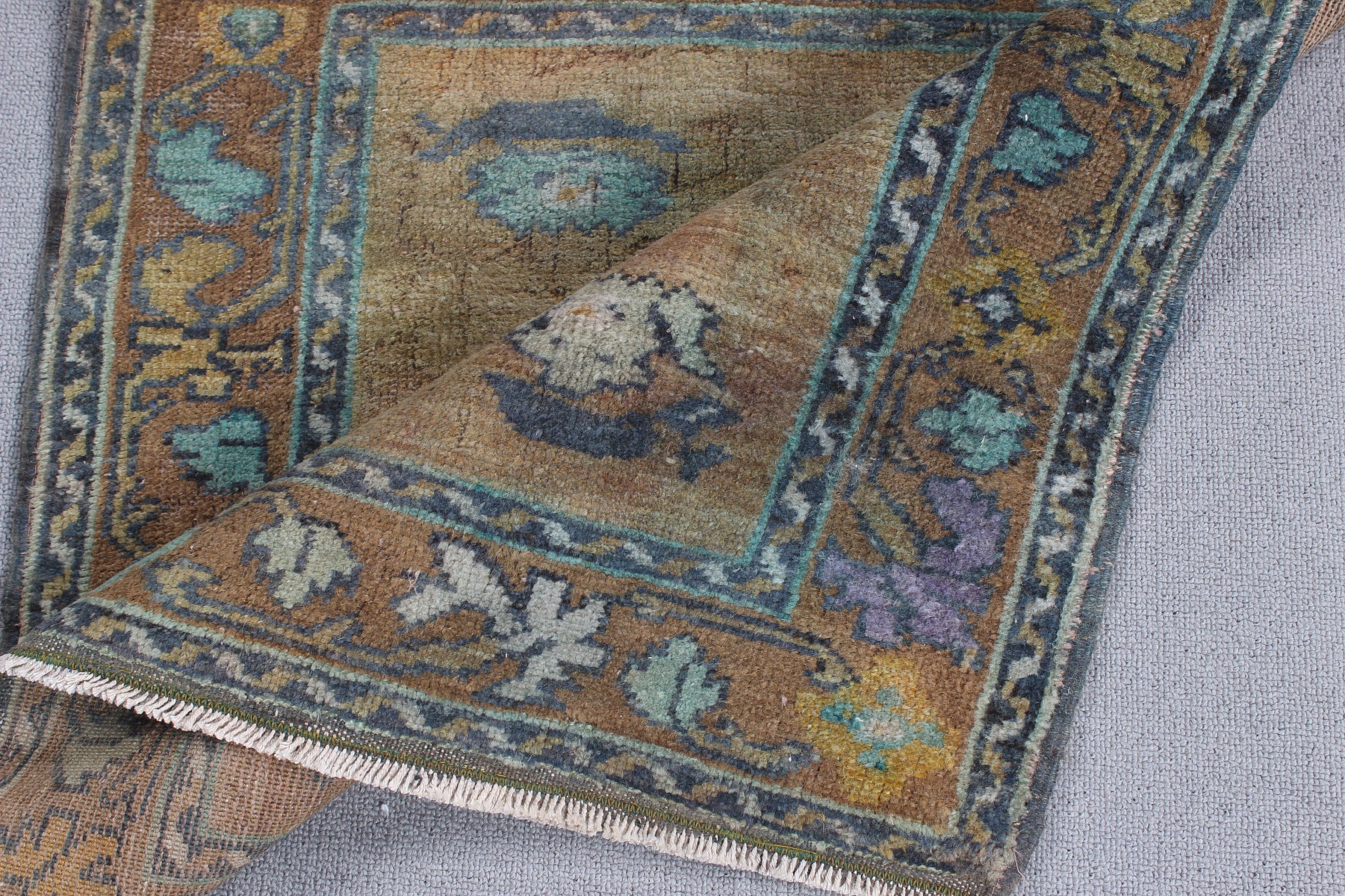 Geometrik Halılar, Düz Dokuma Halılar, 2,3x2,1 ft Küçük Halılar, Kahverengi Ev Dekorasyonu Halıları, Araba Paspas Halıları, Vintage Halılar, Türk Halıları, Küçük Vintage Halılar