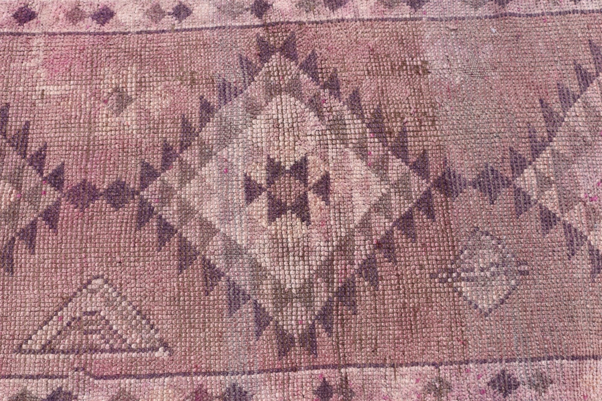 Estetik Halı, Oushak Halıları, Koridor Halısı, Koridor Halıları, Yatak Odası Halısı, Kahverengi Oushak Halısı, Vintage Halı, Türk Halısı, 2.4x11.6 ft Yolluk Halısı