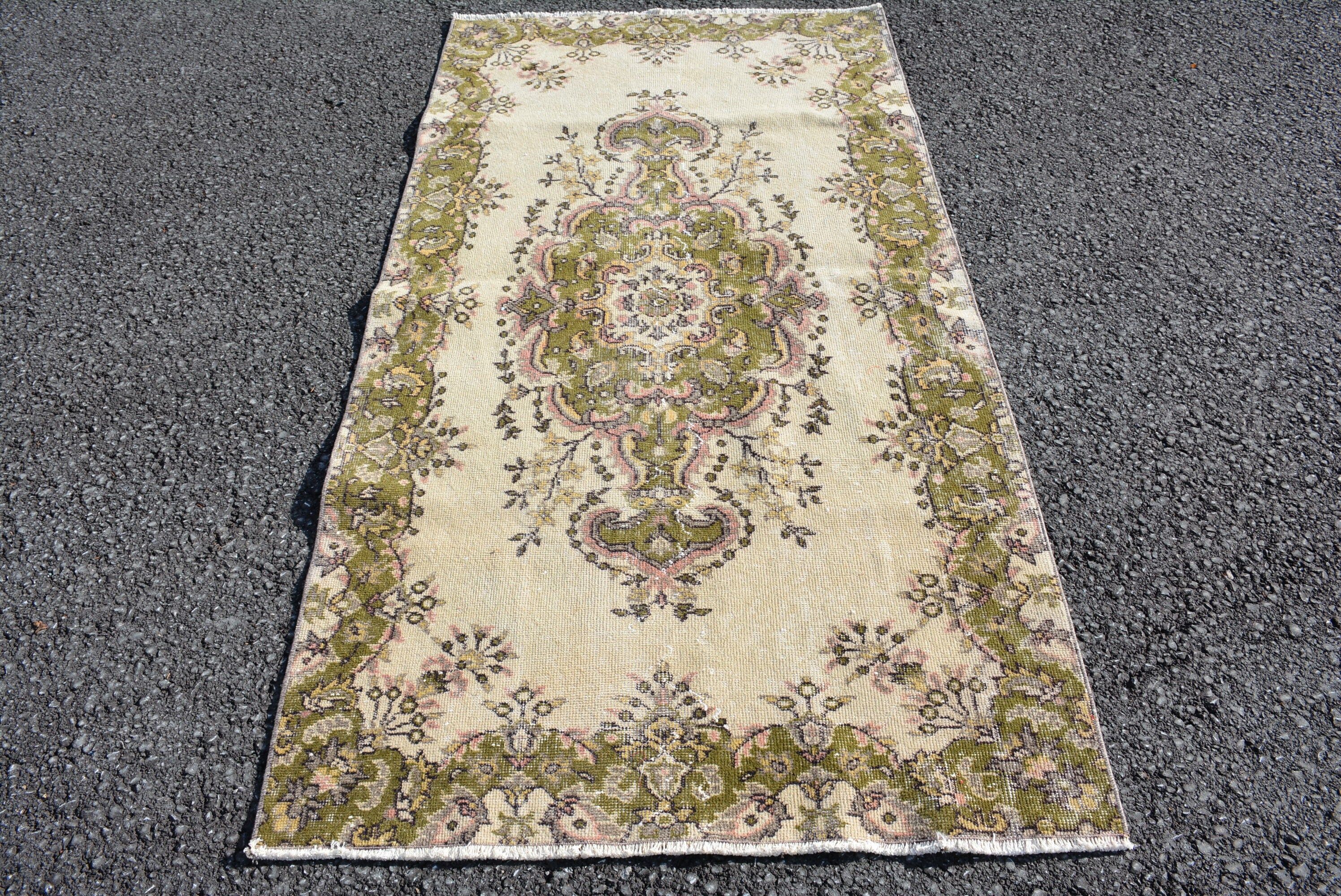 Kitchen Rugs, Custom Rugs, Wool Rug, Cute Rug, 3.6x6.9 ft Area Rugs, Floor Rug, Vintage Rug, Organic Rugs, Turkish Rug, Rugs for Bedroom