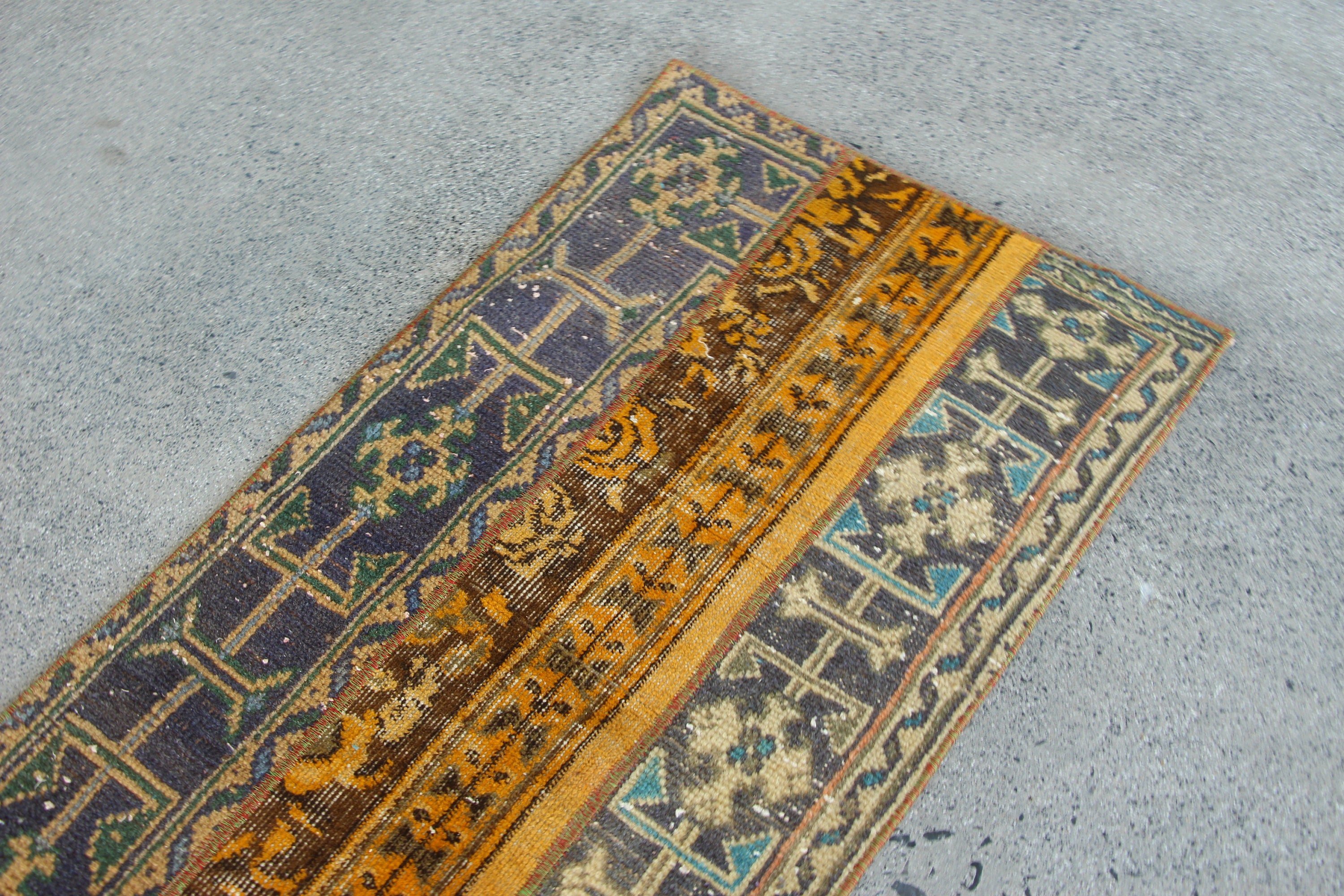 Vintage Halılar, Mavi Oushak Halı, 2x4 ft Küçük Halı, Yatak Odası Halıları, Kapı Paspası Halıları, Antika Halı, Duvara Asılı Halı, Mutfak Halısı, Türk Halıları