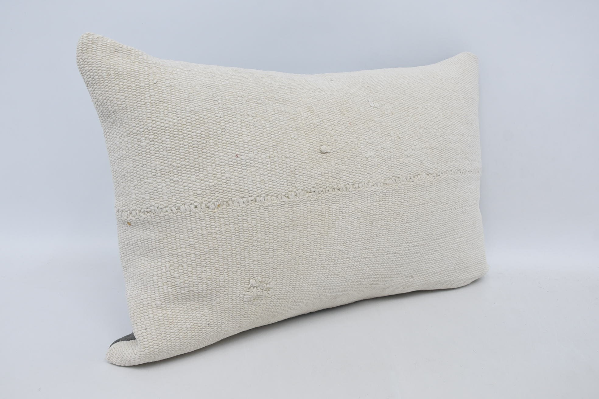 Kilim Cushion Sham, Vintage Pillow, 16"x24" White Pillow Case, Square Throw Pillow Case, Kilim Pillow, Neutral Throw Cushion Case