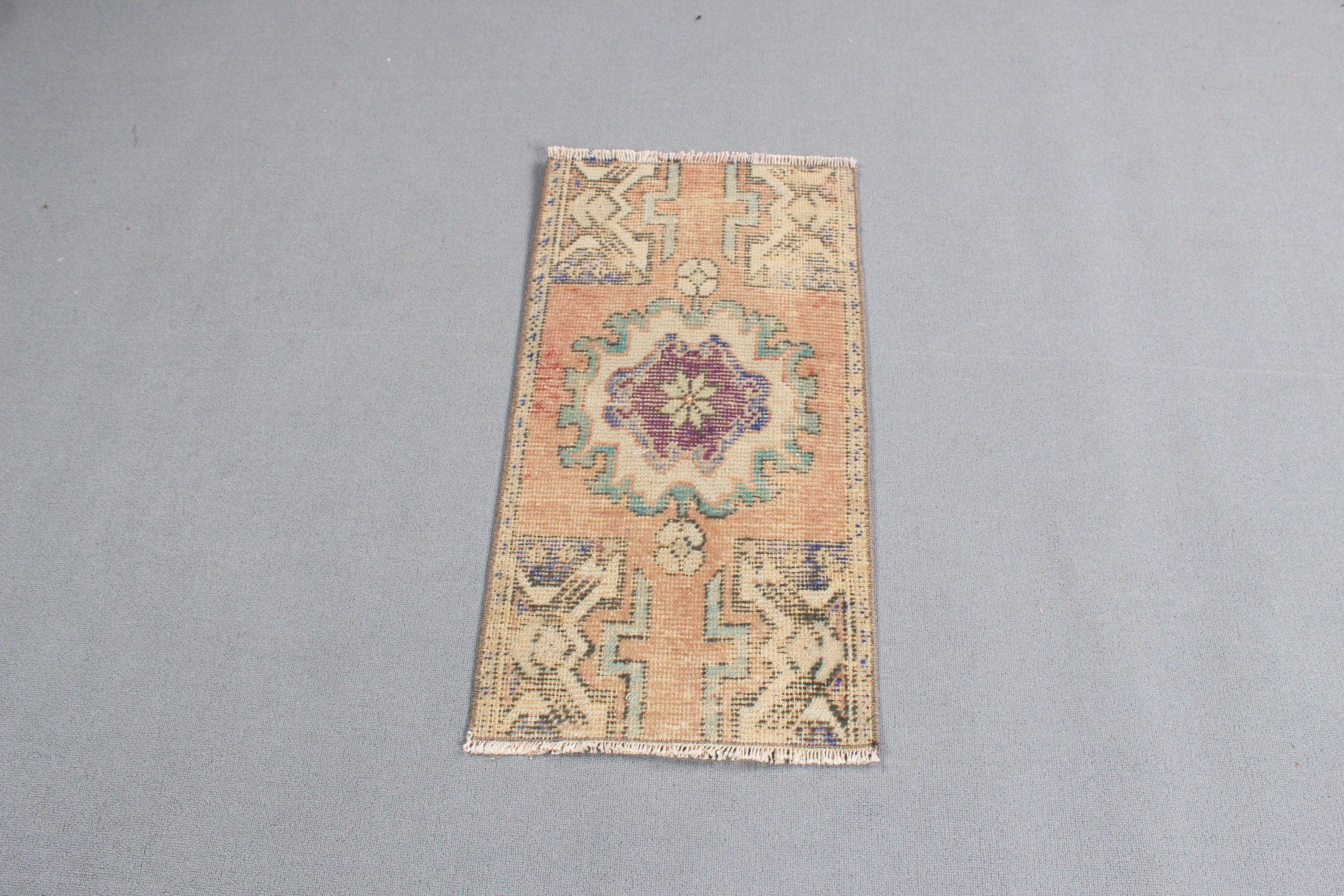 Statement Rugs, Small Area Rug, Car Mat Rugs, Turkish Rugs, Beige Bedroom Rug, 1.4x2.7 ft Small Rug, Boho Rug, Oriental Rugs, Vintage Rugs