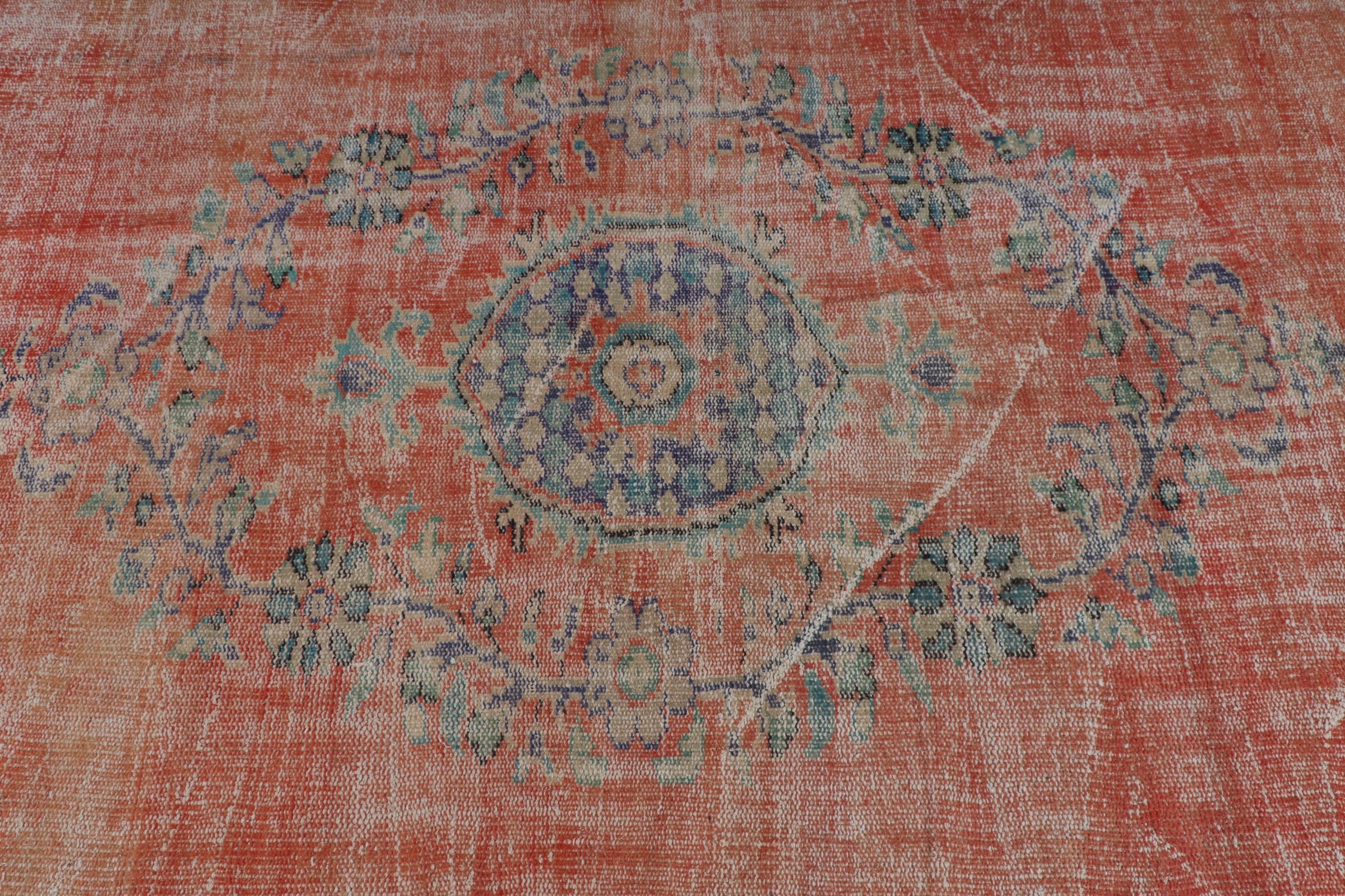 Turkish Rug, Vintage Rugs, 4.2x8.2 ft Area Rugs, Floor Rug, Red Cool Rug, Rugs for Living Room, Living Room Rugs, Indoor Rug