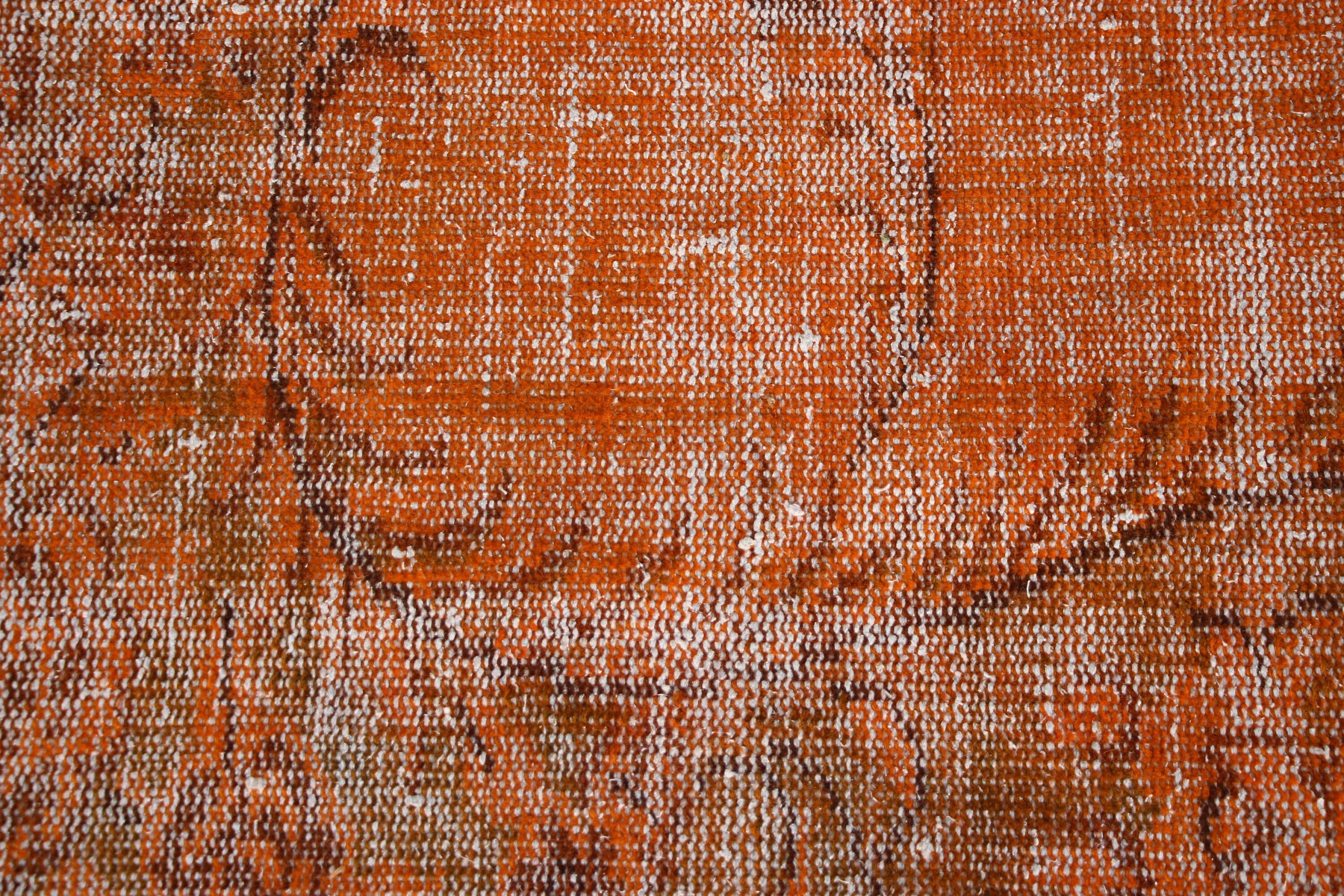 Anatolian Rugs, Orange Wool Rug, Door Mat Rugs, Turkish Rugs, Rugs for Bathroom, Bath Rugs, Vintage Rug, 1.7x3.3 ft Small Rug, Kitchen Rug