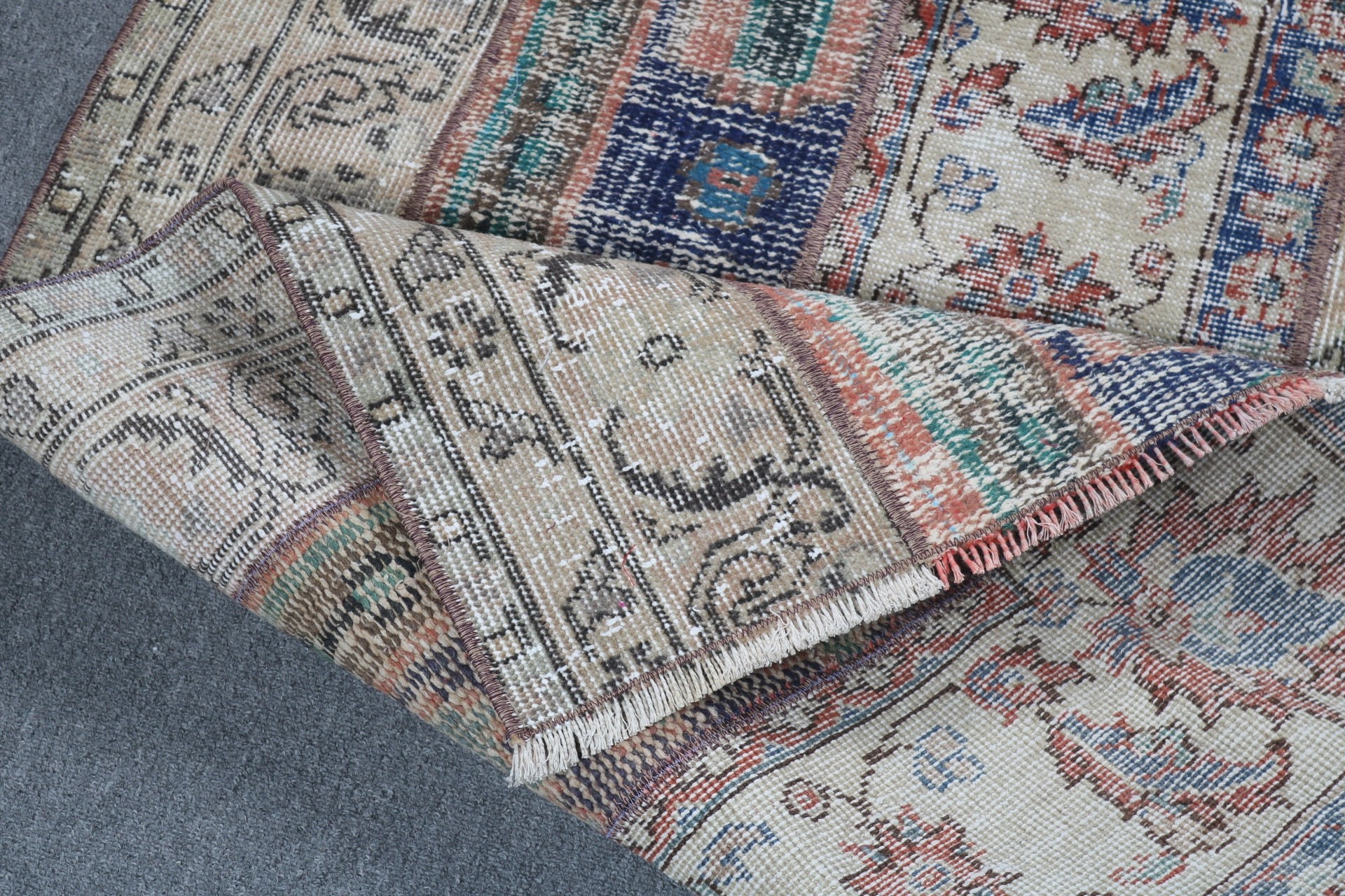 Oriental Rugs, Beige Antique Rug, Vintage Rugs, Boho Rug, Turkish Rugs, 2.8x5.7 ft Accent Rug, Kitchen Rug, Vintage Accent Rugs, Cool Rugs