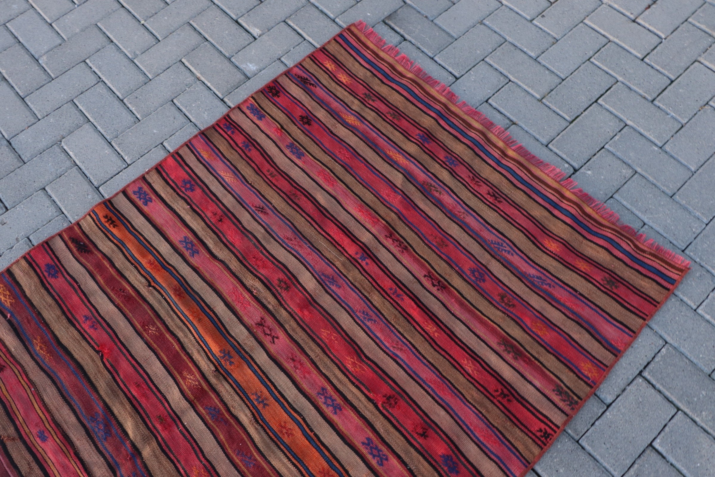 Giriş Kilim, 113x167 cm Antre Kilim, Pempe Serin Kilim, Nostaljik Kilim, Giriş Kilim, Giriş Kilim, Uşak Kilim, Ev Kilim, Yatak odası Kilim