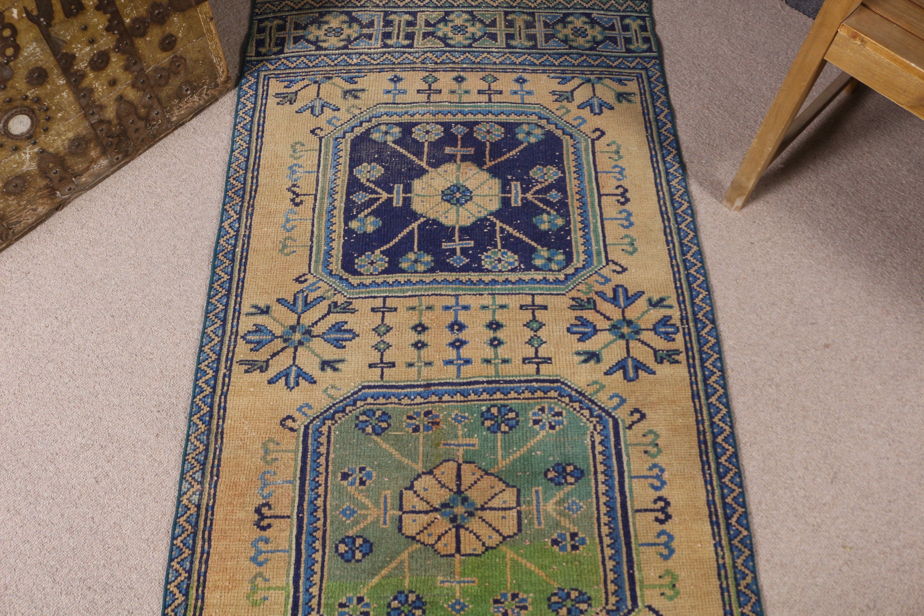 Beni Ourain Koşucu Halısı, Turuncu Yer Halıları, 2.9x11.3 ft Koşucu Halısı, Koridor Halıları, Türk Halıları, Düz Dokuma Halılar, Vintage Halı, Modern Halılar